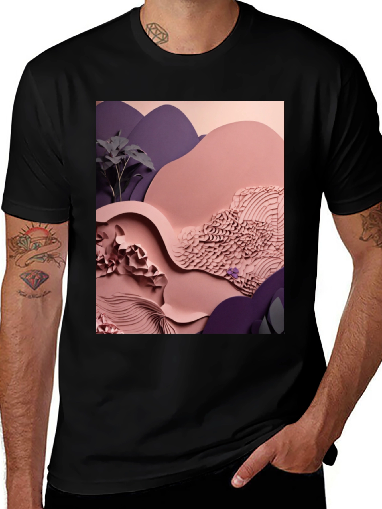 Variant 30 of Abstract Landscape Graphic Tee - Modern Art Shirt