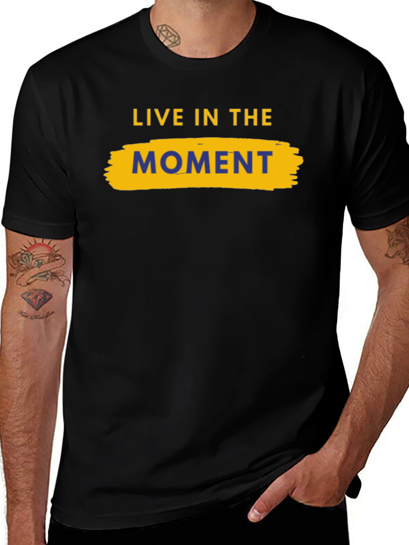Variant 16 of Live In The Moment Graphic Tee - Black