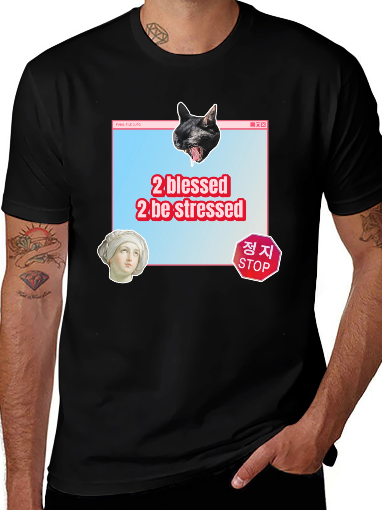 Variant 13 of 2 Blessed 2 Stressed Graphic Tee