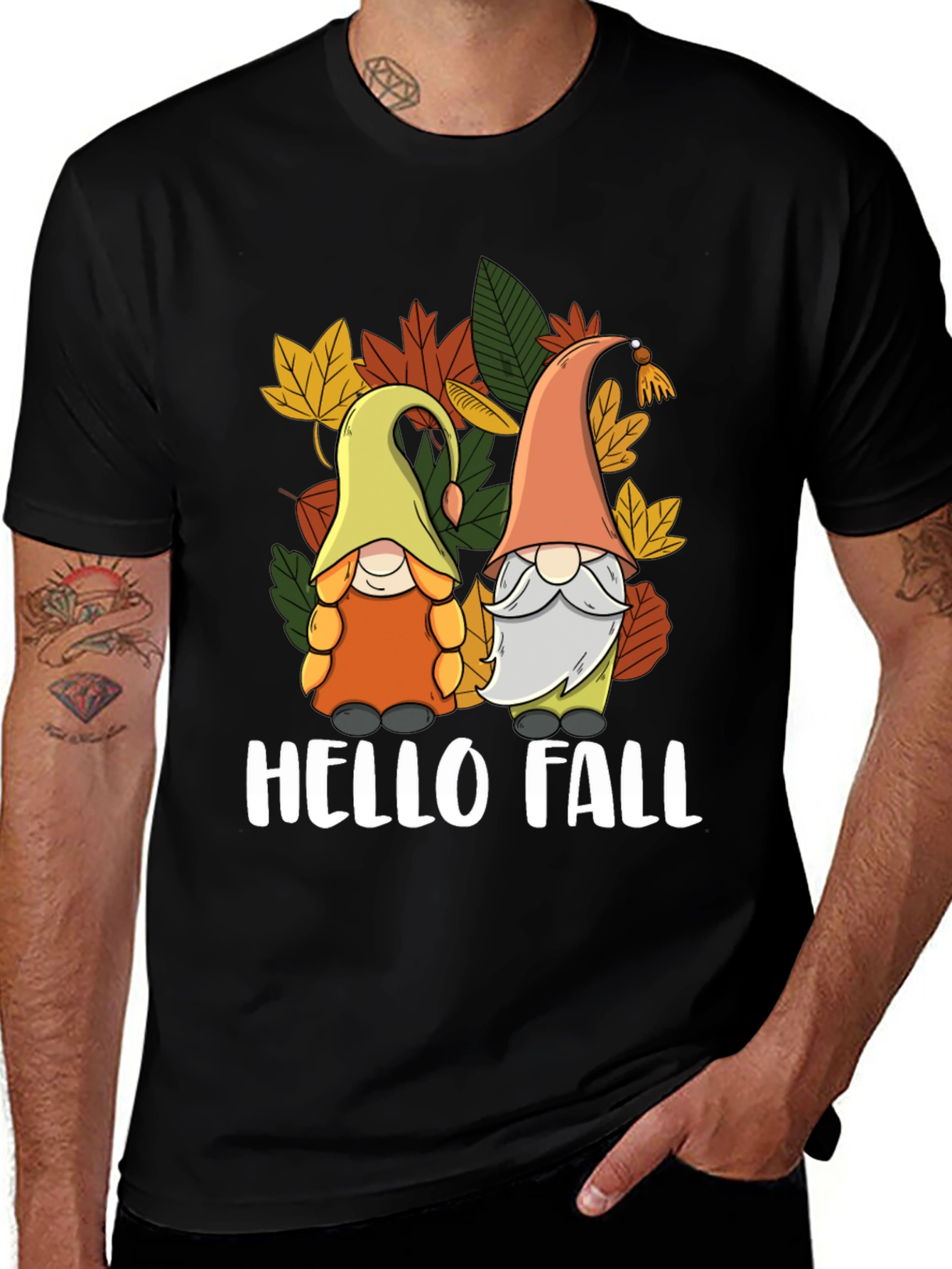 Variant 10 of Hello Fall Gnomes T-Shirt - Autumn Design