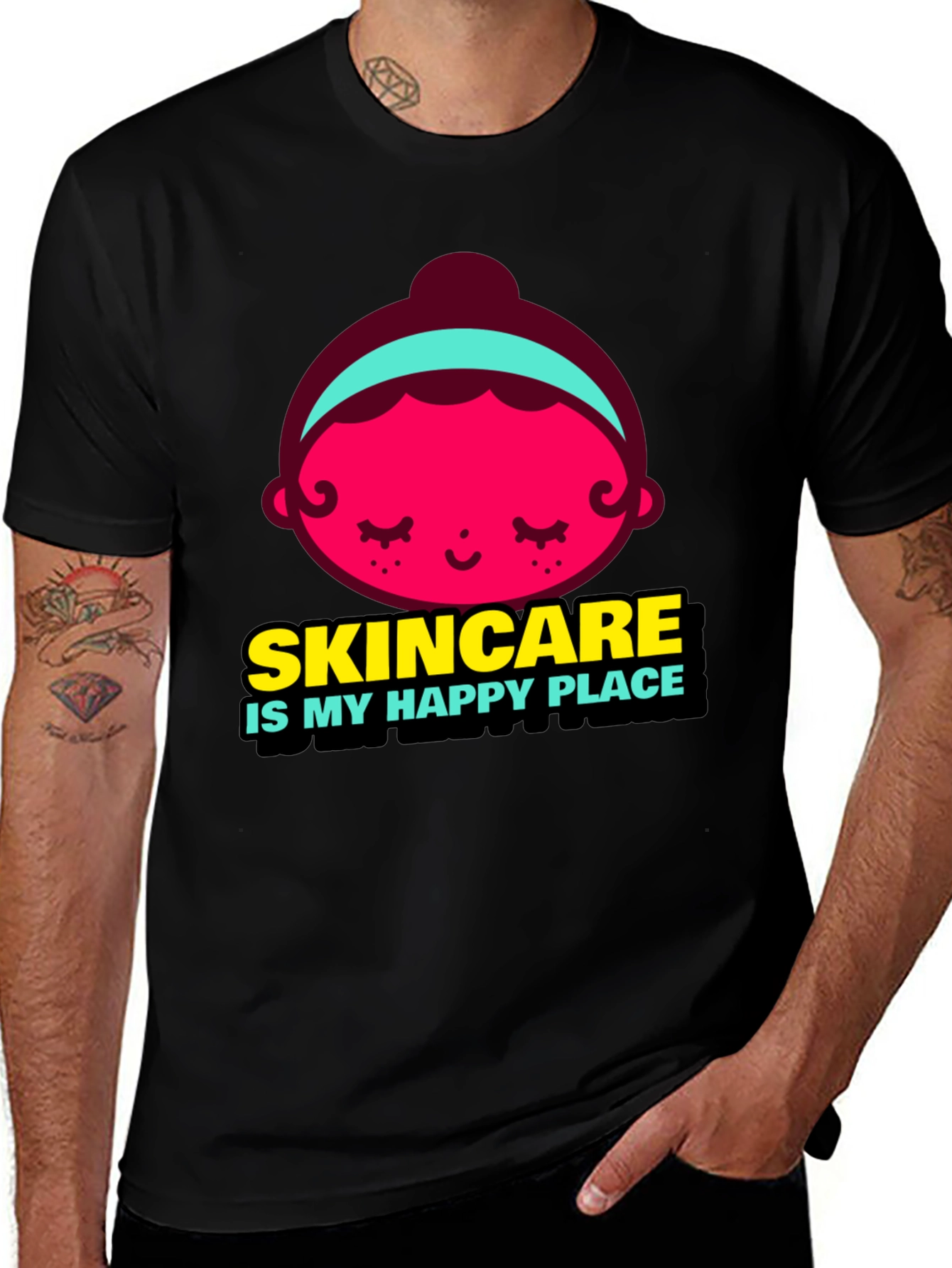 Black Skincare Is My Happy Place Graphic Tee main image