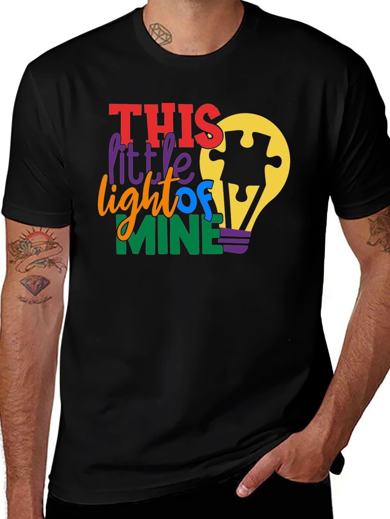 Variant 23 of Autism Awareness This Little Light of Mine T-Shirt