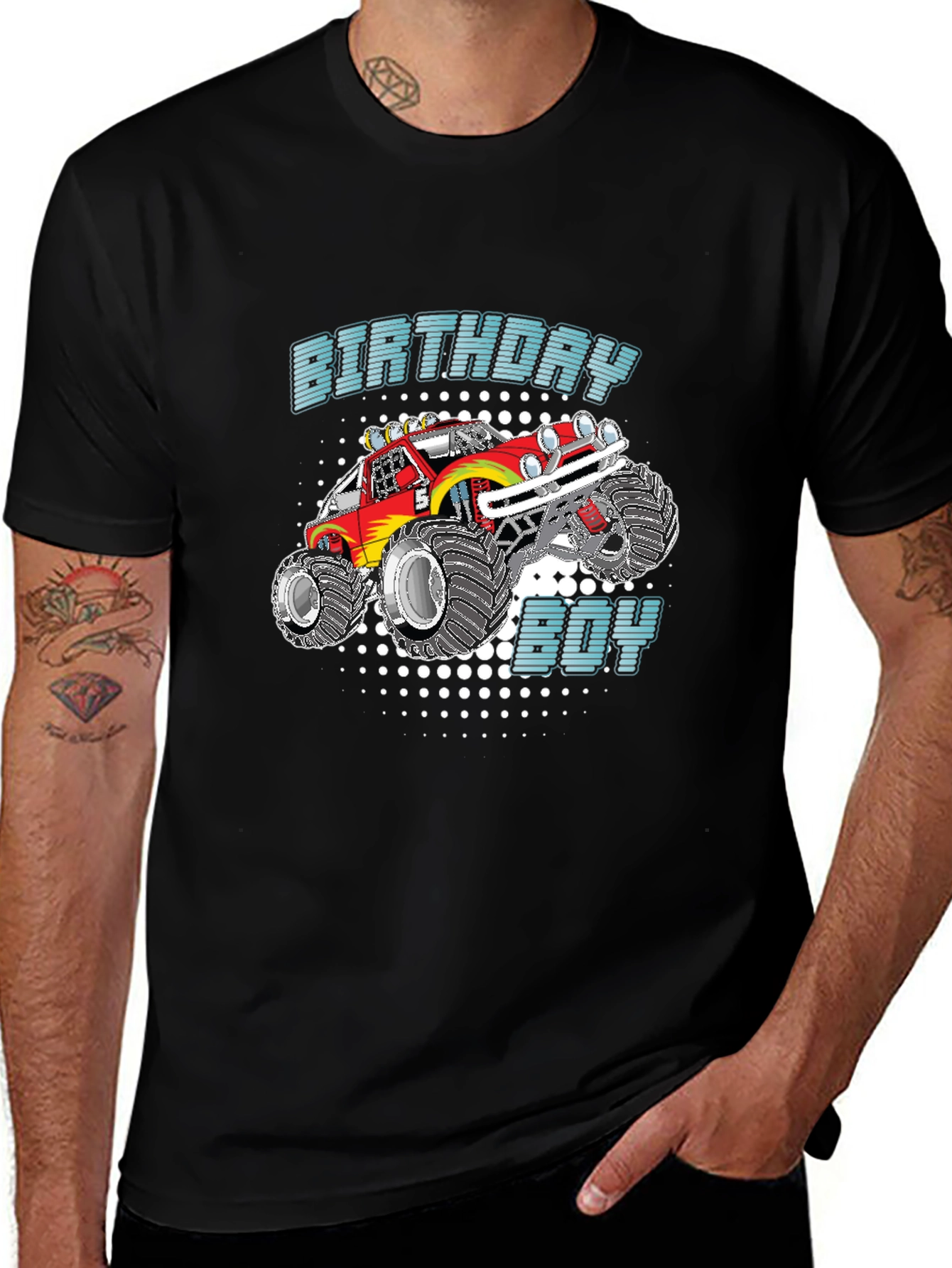 Variant 28 of Birthday Boy Monster Truck Graphic T-Shirt