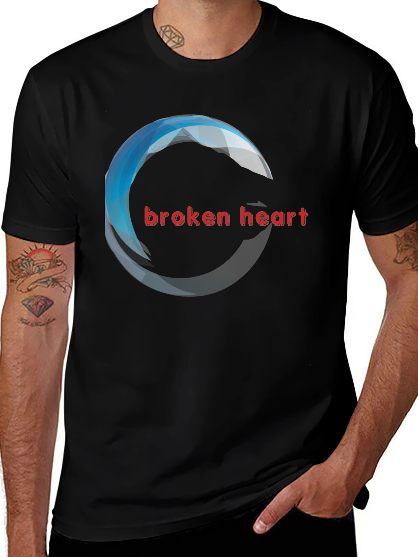 Variant 17 of Broken Heart Graphic Tee - Stylish Casual Wear