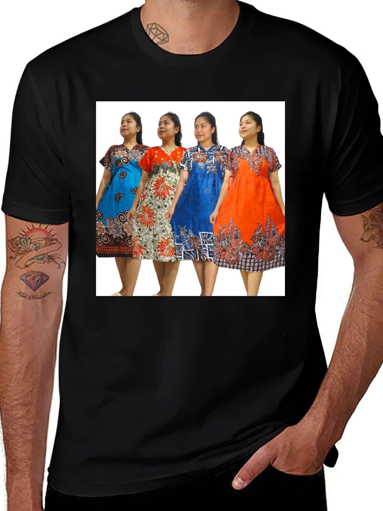 Variant 4 of Batik Print Dress T-Shirt