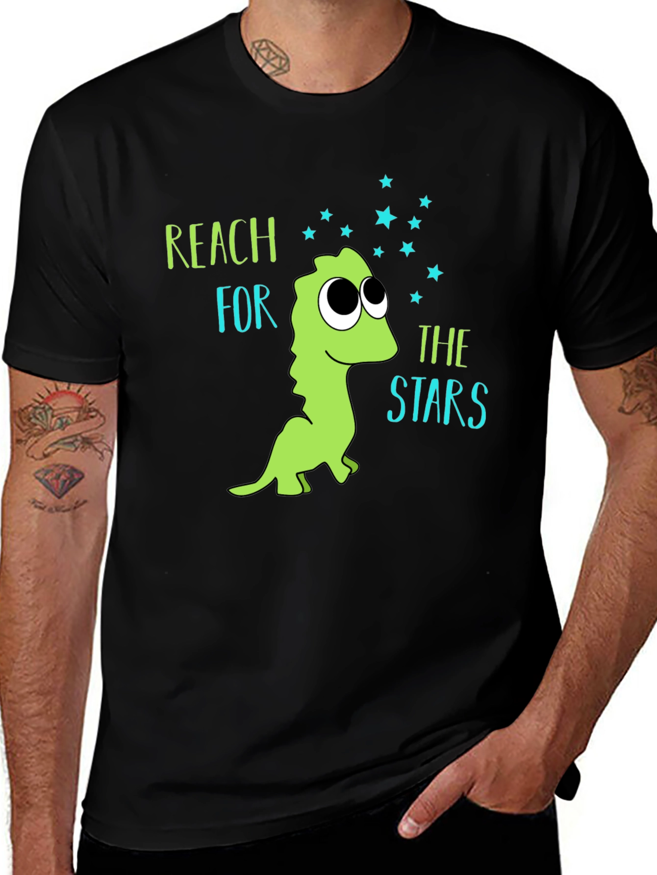 Variant 17 of Reach for the Stars Dinosaur T-Shirt