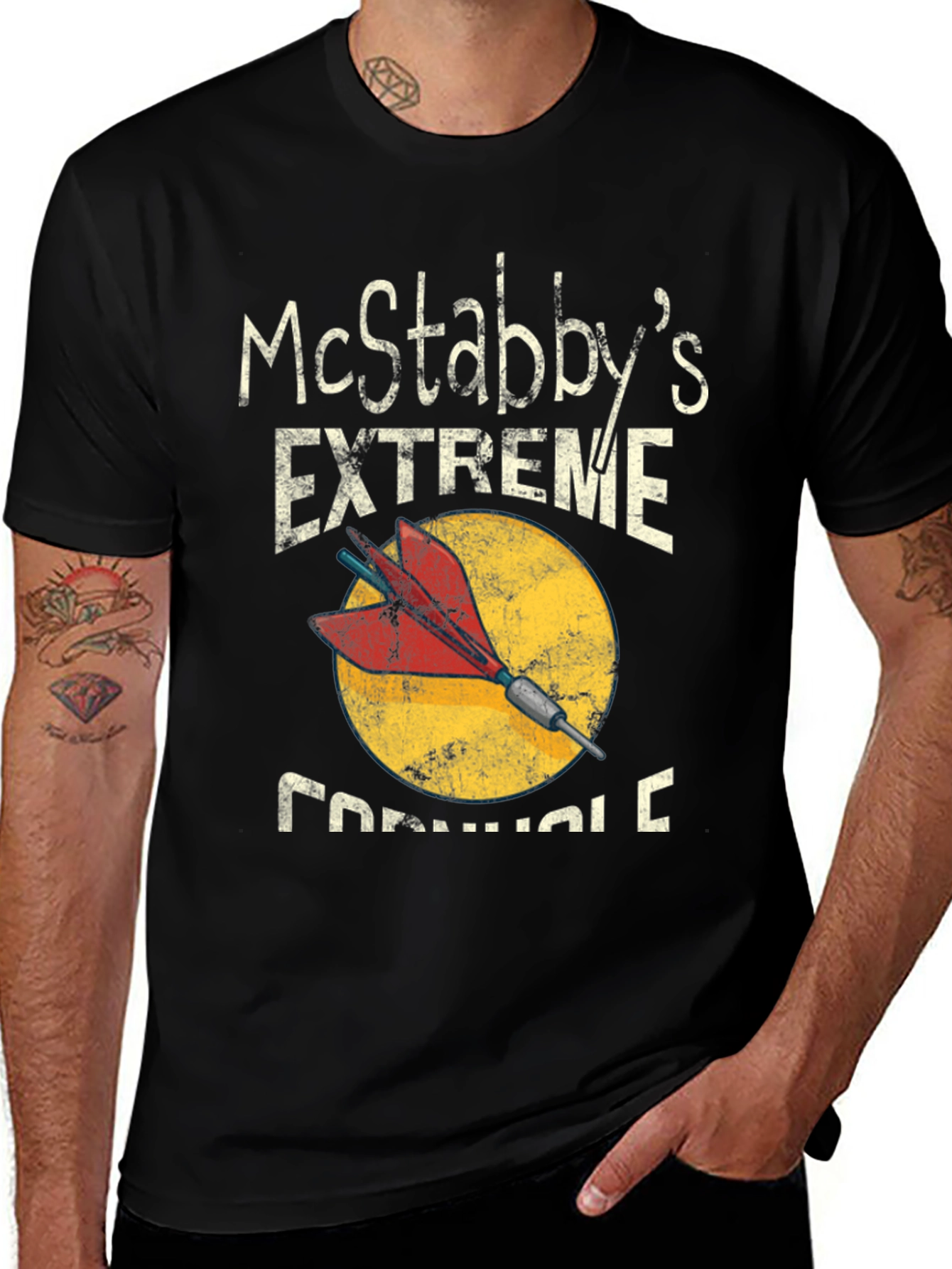 Variant 21 of McStabby's Extreme Cornhole T-Shirt