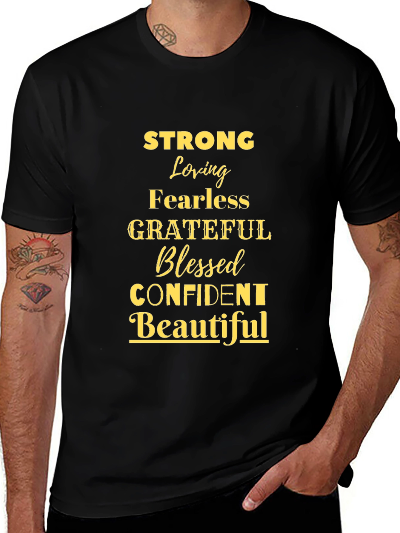 Variant 26 of Strong, Loving, Grateful, Blessed T-Shirt