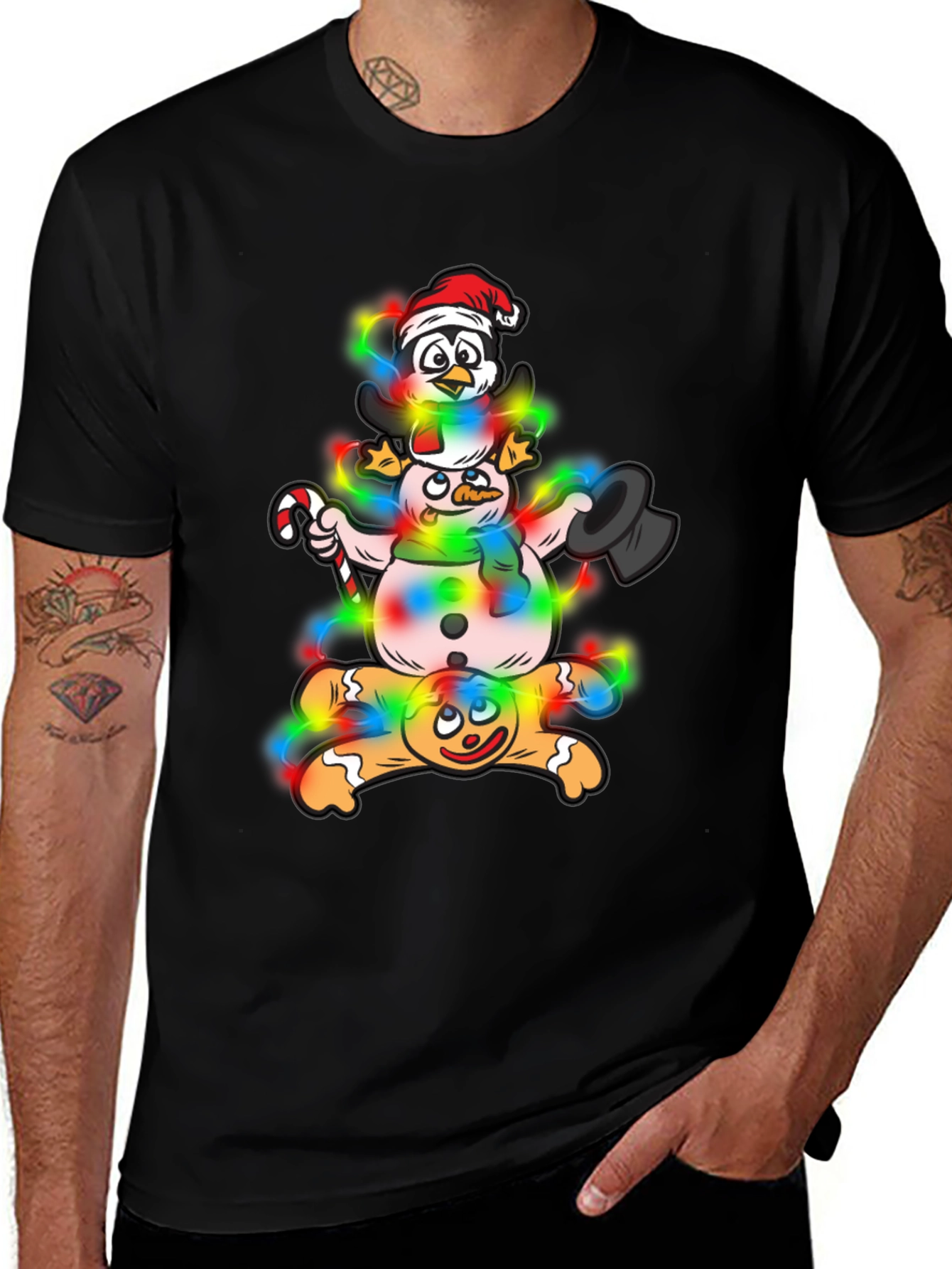 Whimsical Christmas Characters Graphic Tee
