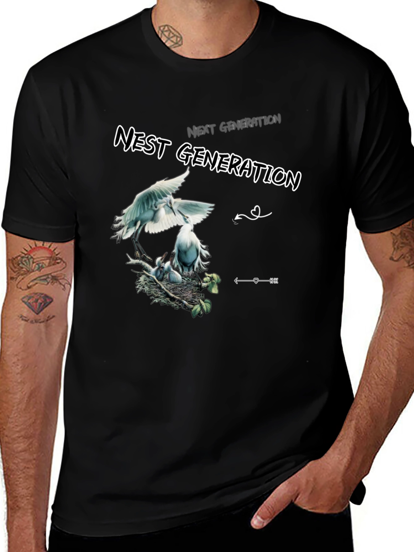 Variant 10 of Nest Generation Graphic Tee - Bird Lover