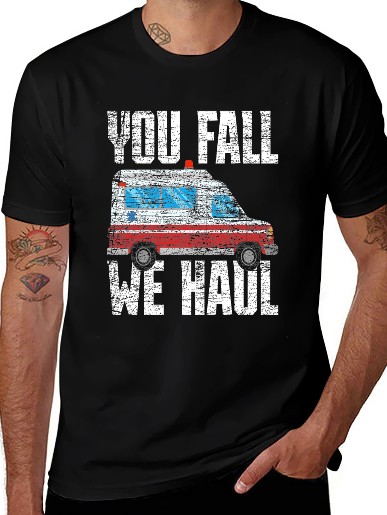 Variant 25 of You Fall We Haul Ambulance Graphic T-Shirt