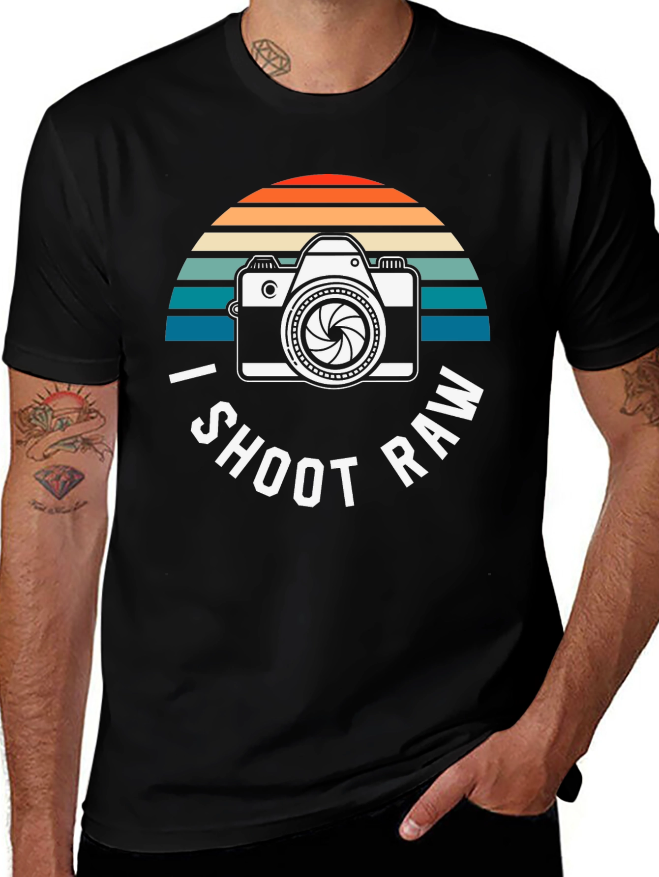 Variant 8 of I Shoot RAW Camera Graphic Tee