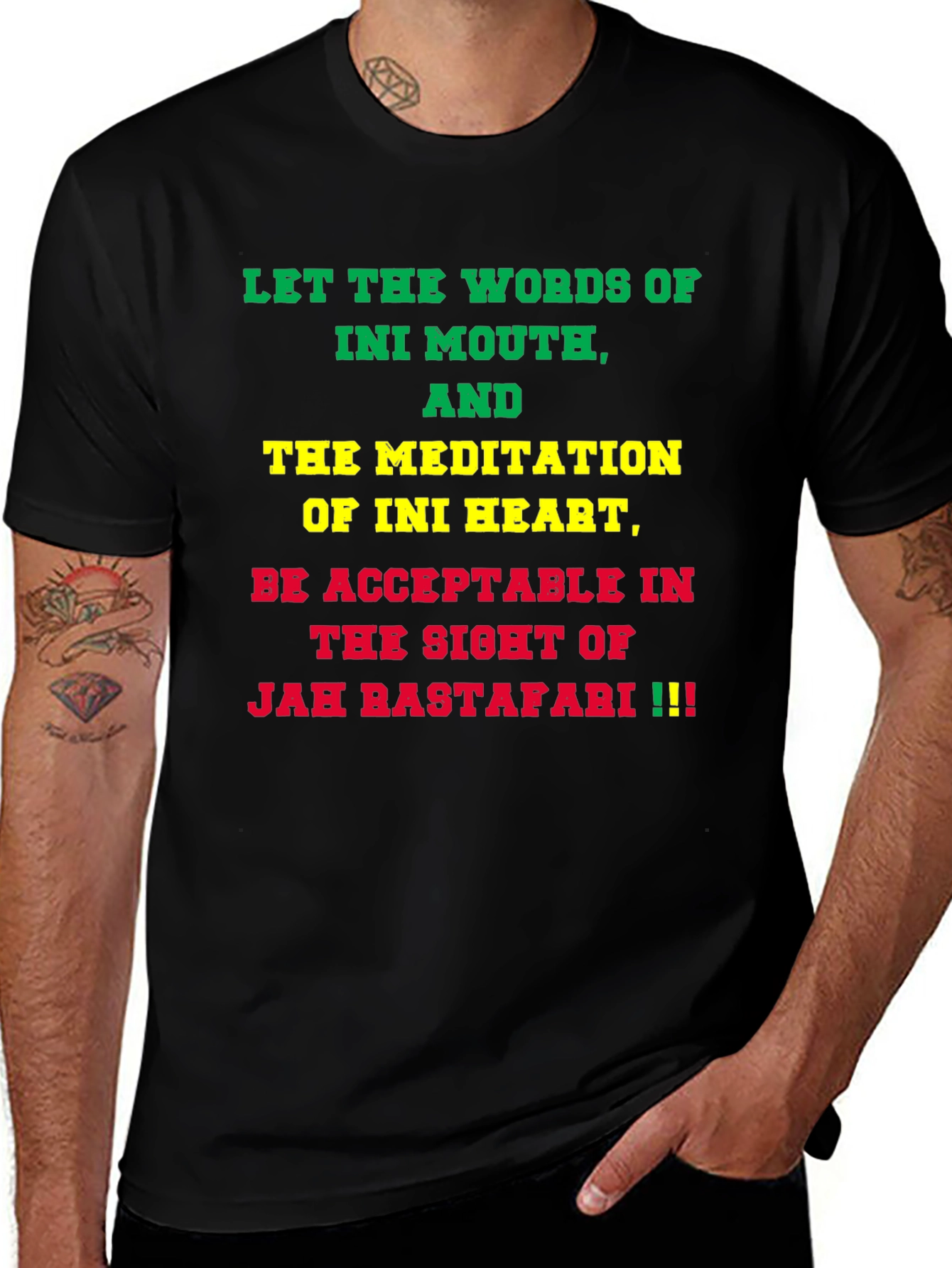 Rasta Jah T-Shirt - Words of INI Mouth Meditation