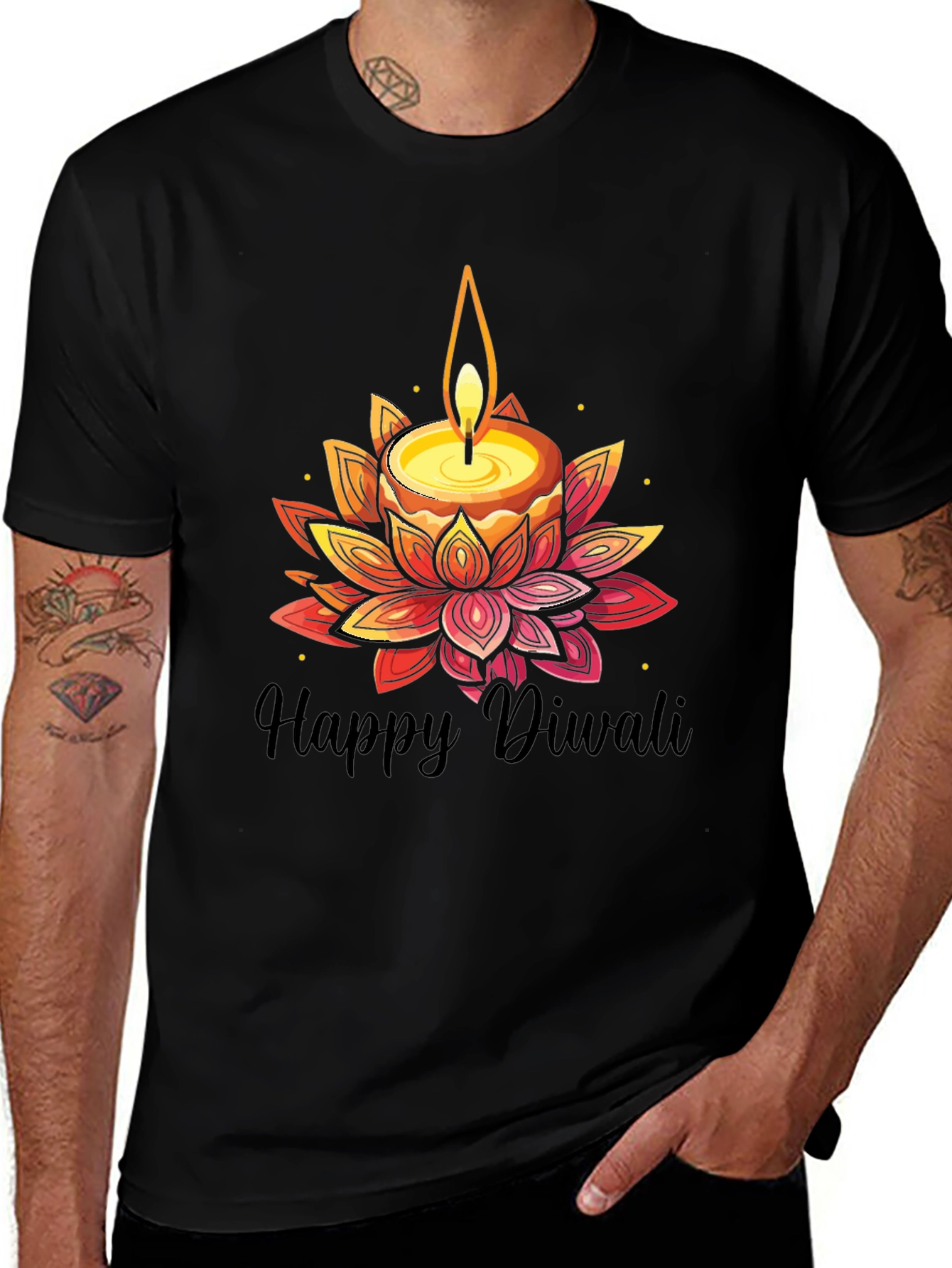 Happy Diwali Candle T-Shirt