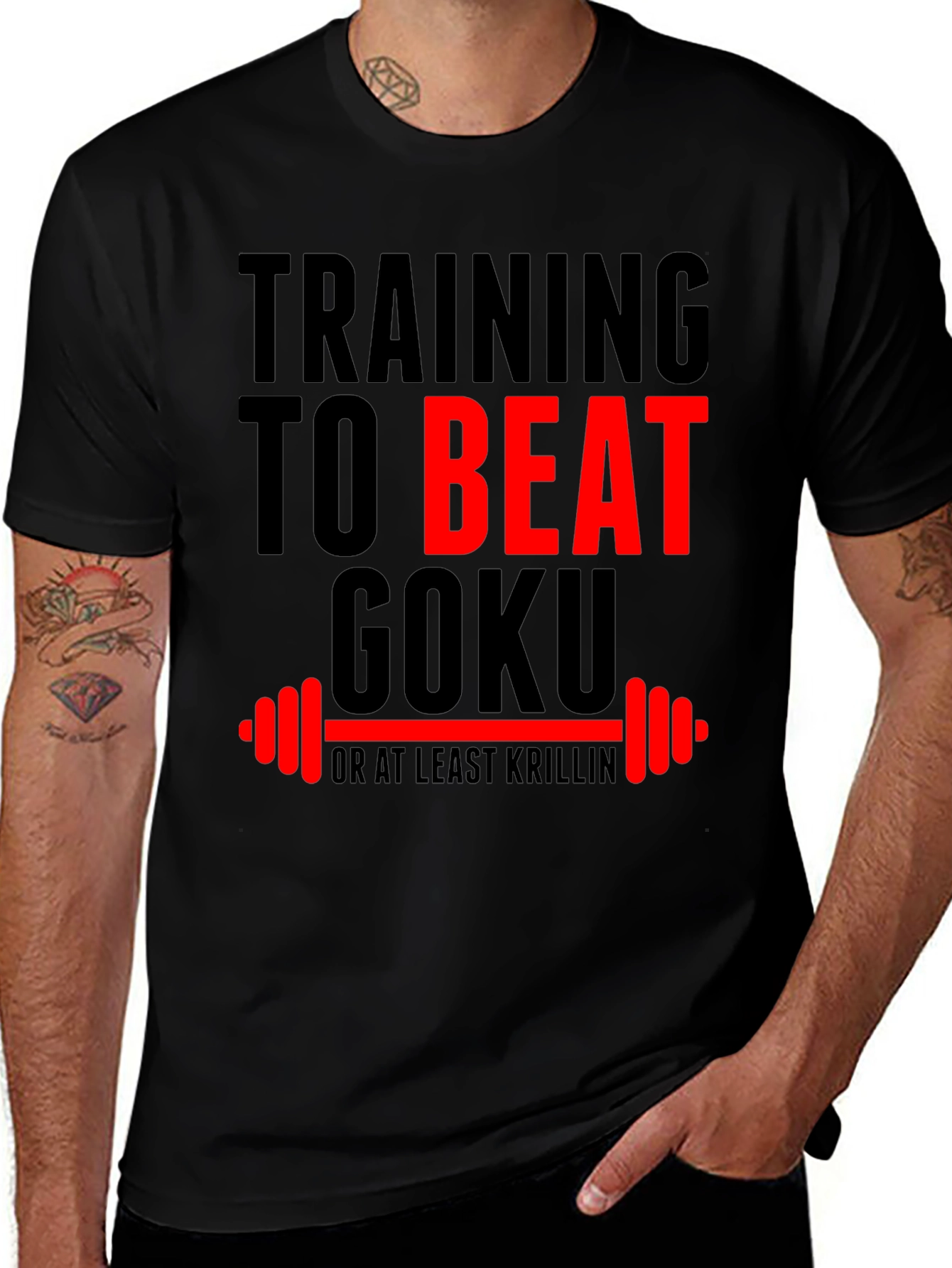 Training to Beat Goku T-Shirt - Anime Workout Tee