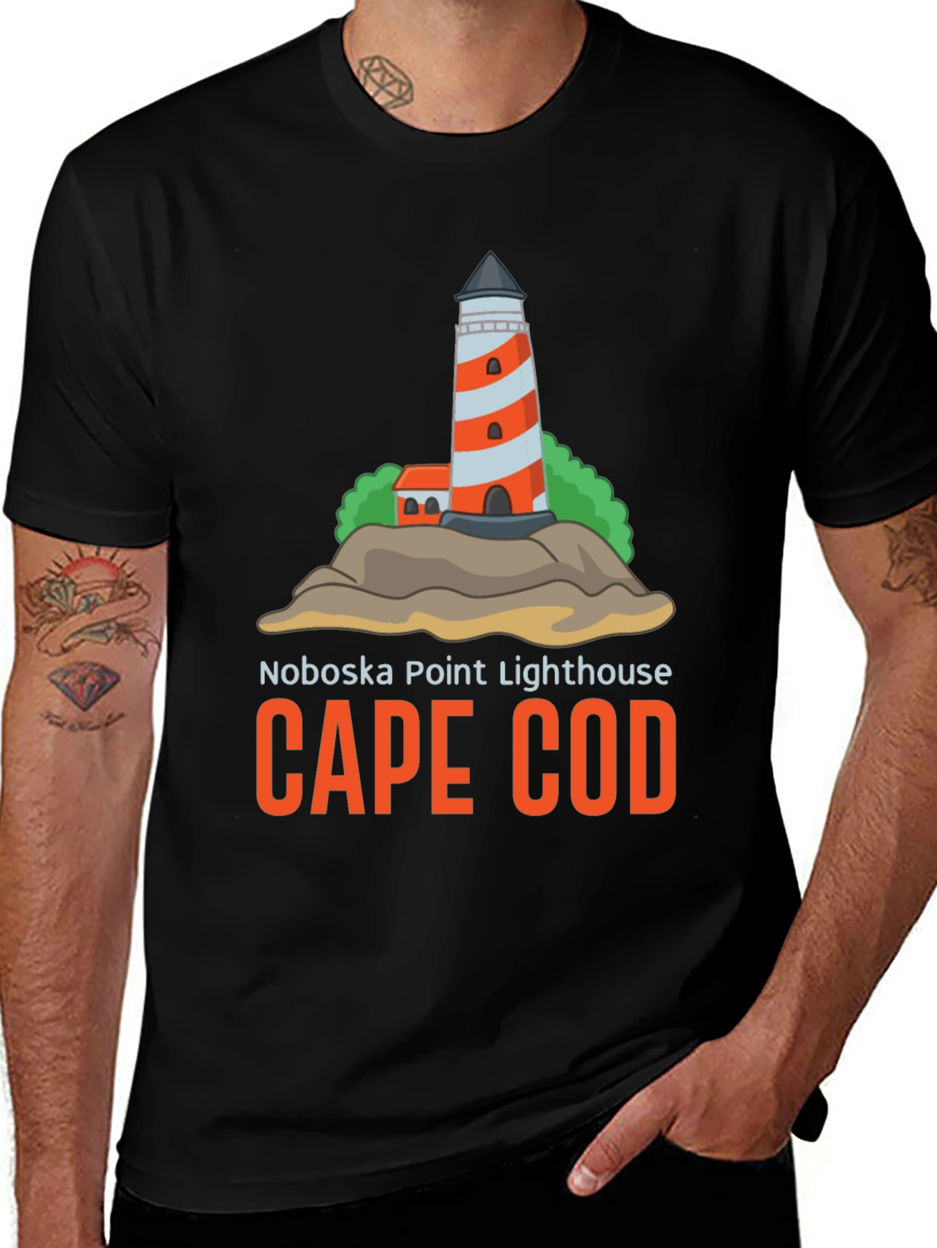 Noboska Point Lighthouse Cape Cod T-Shirt