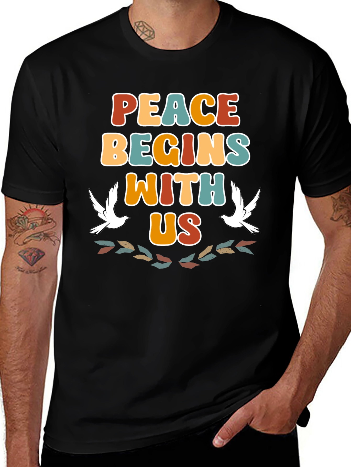 Variant 8 of Peace Begins With Us T-Shirt