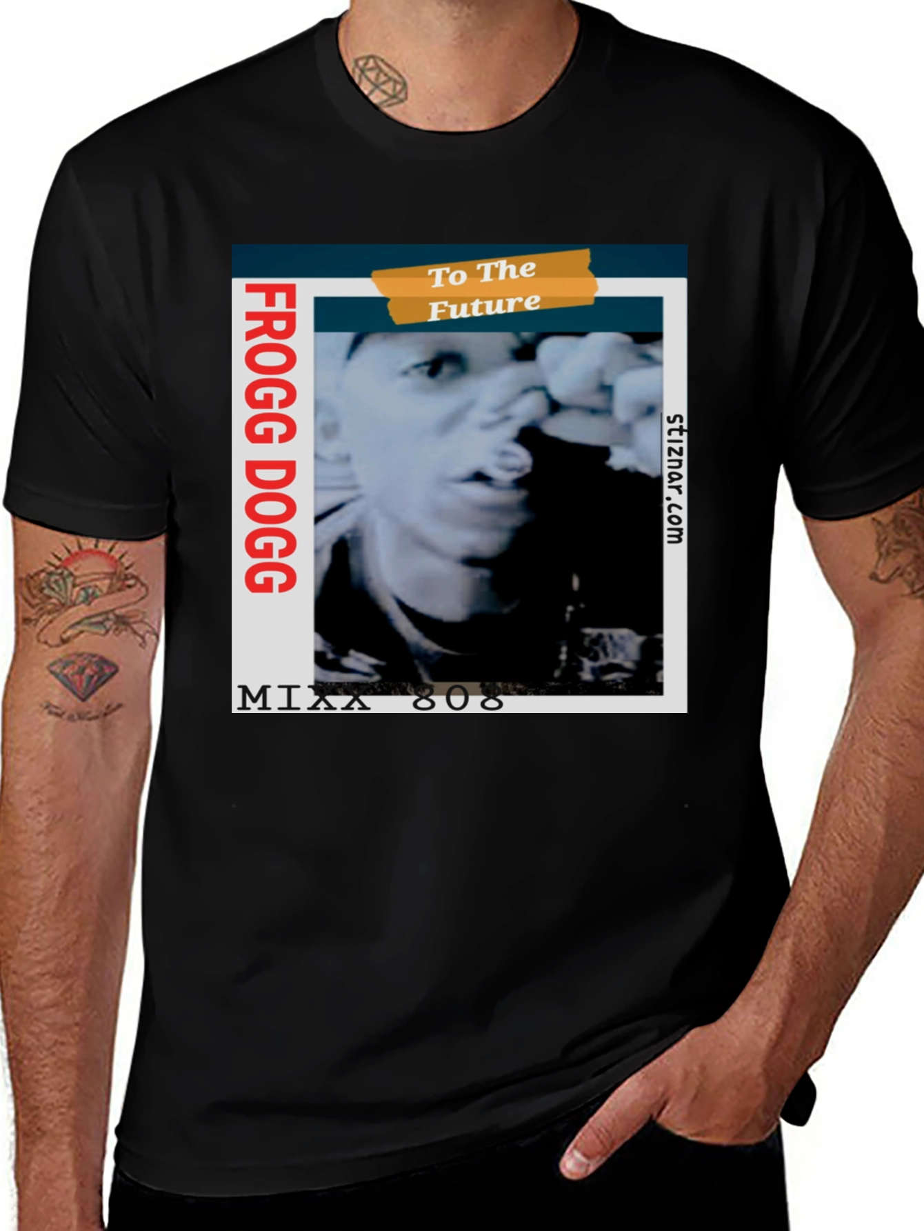 Frogg Dogg To The Future Black T-Shirt