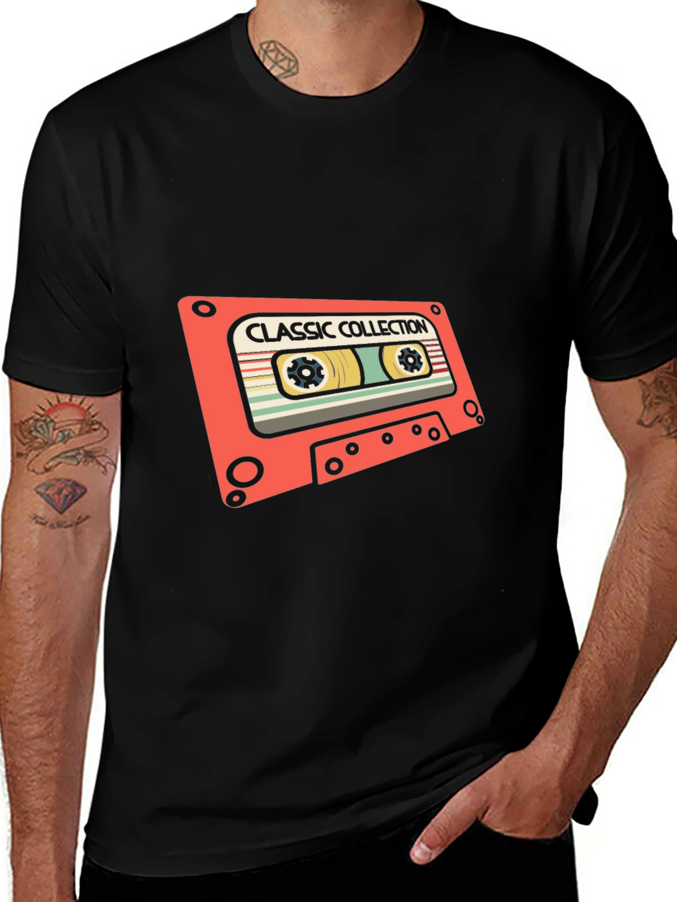 Variant 2 of Retro Cassette Tape Graphic T-Shirt