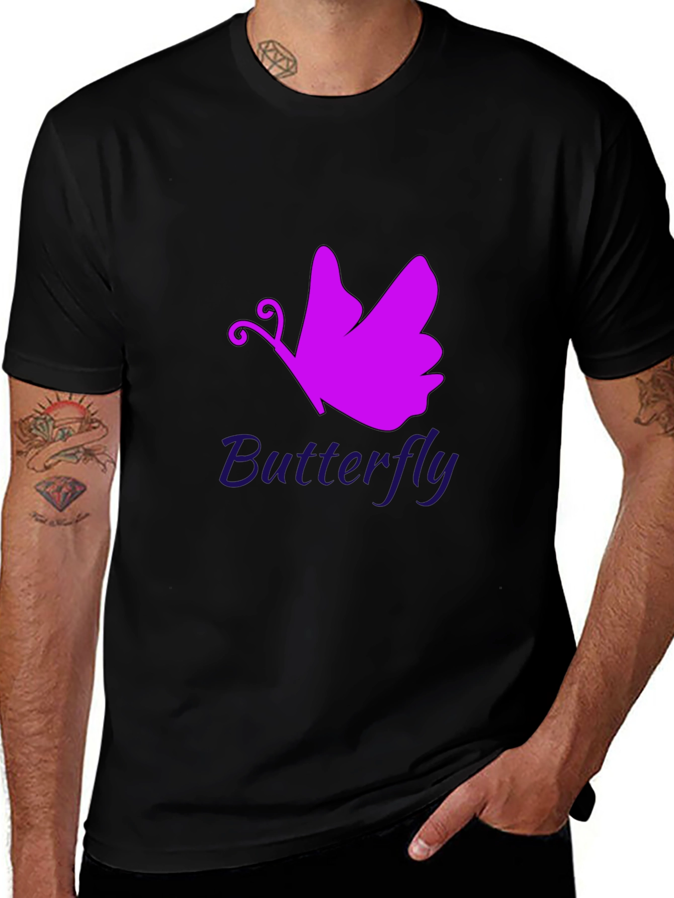 Variant 8 of Butterfly Graphic T-Shirt - Casual Men's Tee
