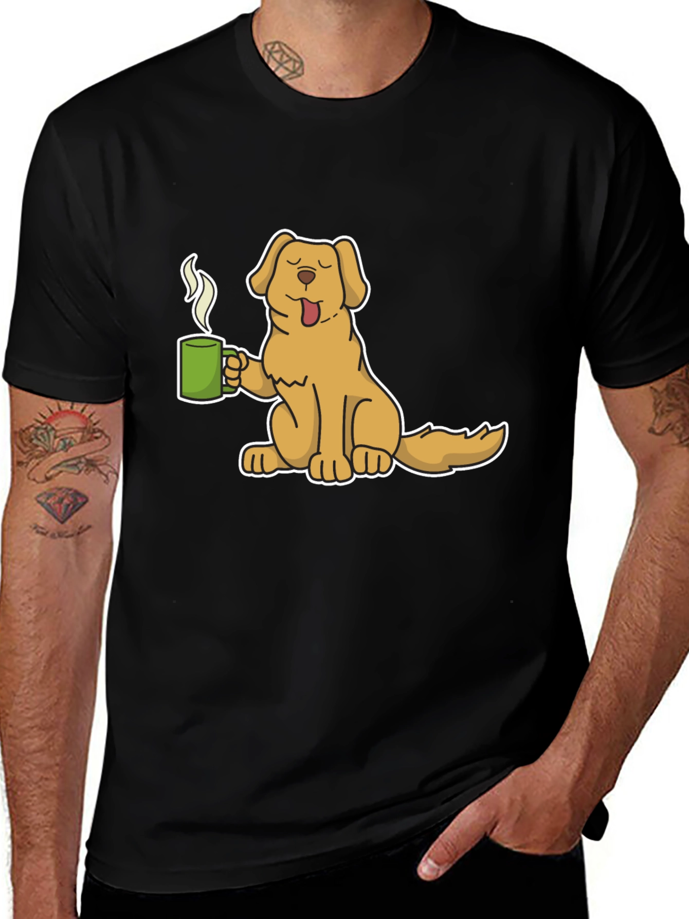 Variant 7 of Dog Lover T-Shirt - Coffee Time!