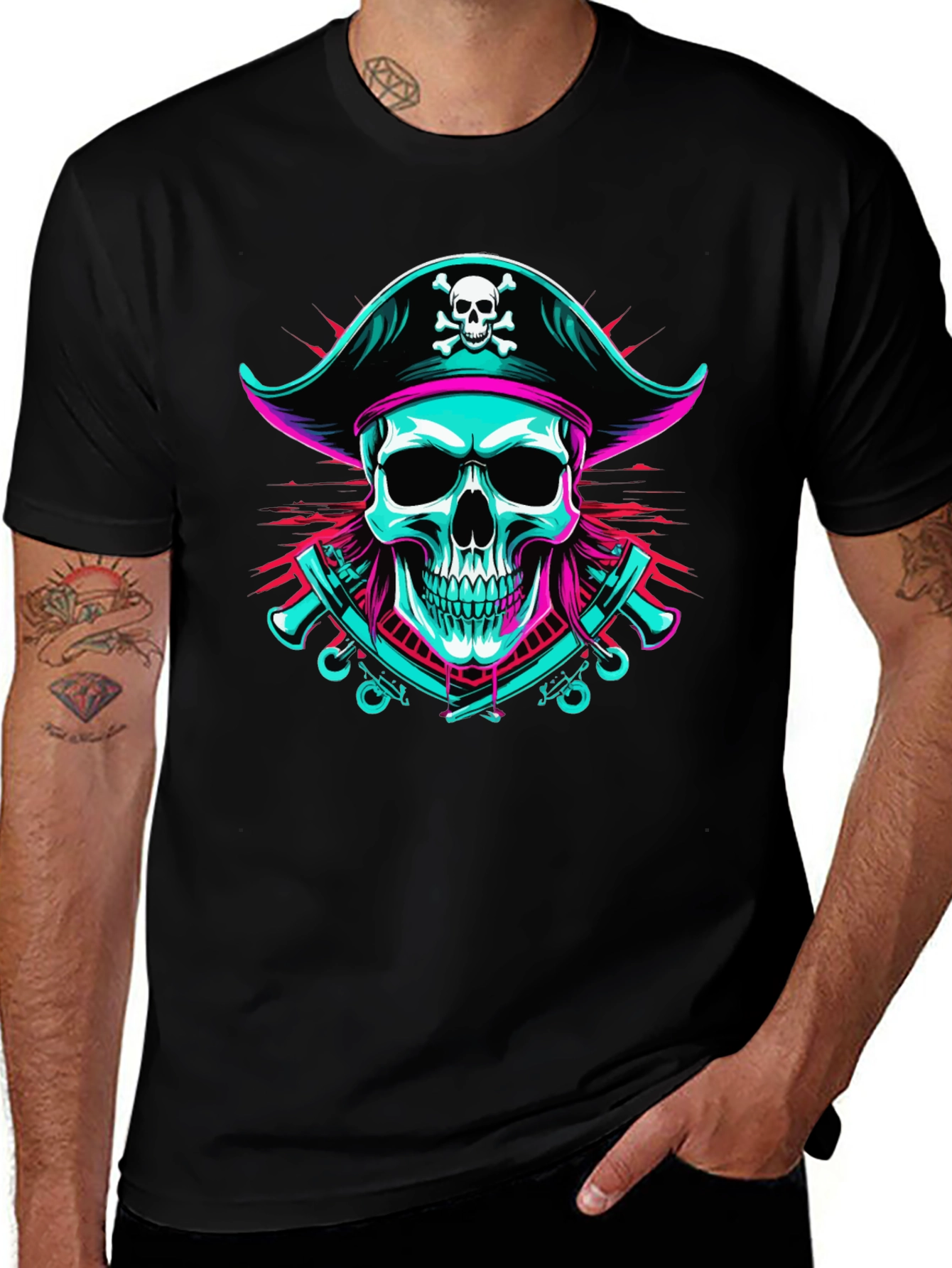 Variant 21 of Pirate Skull T-Shirt - Bold Graphic Tee