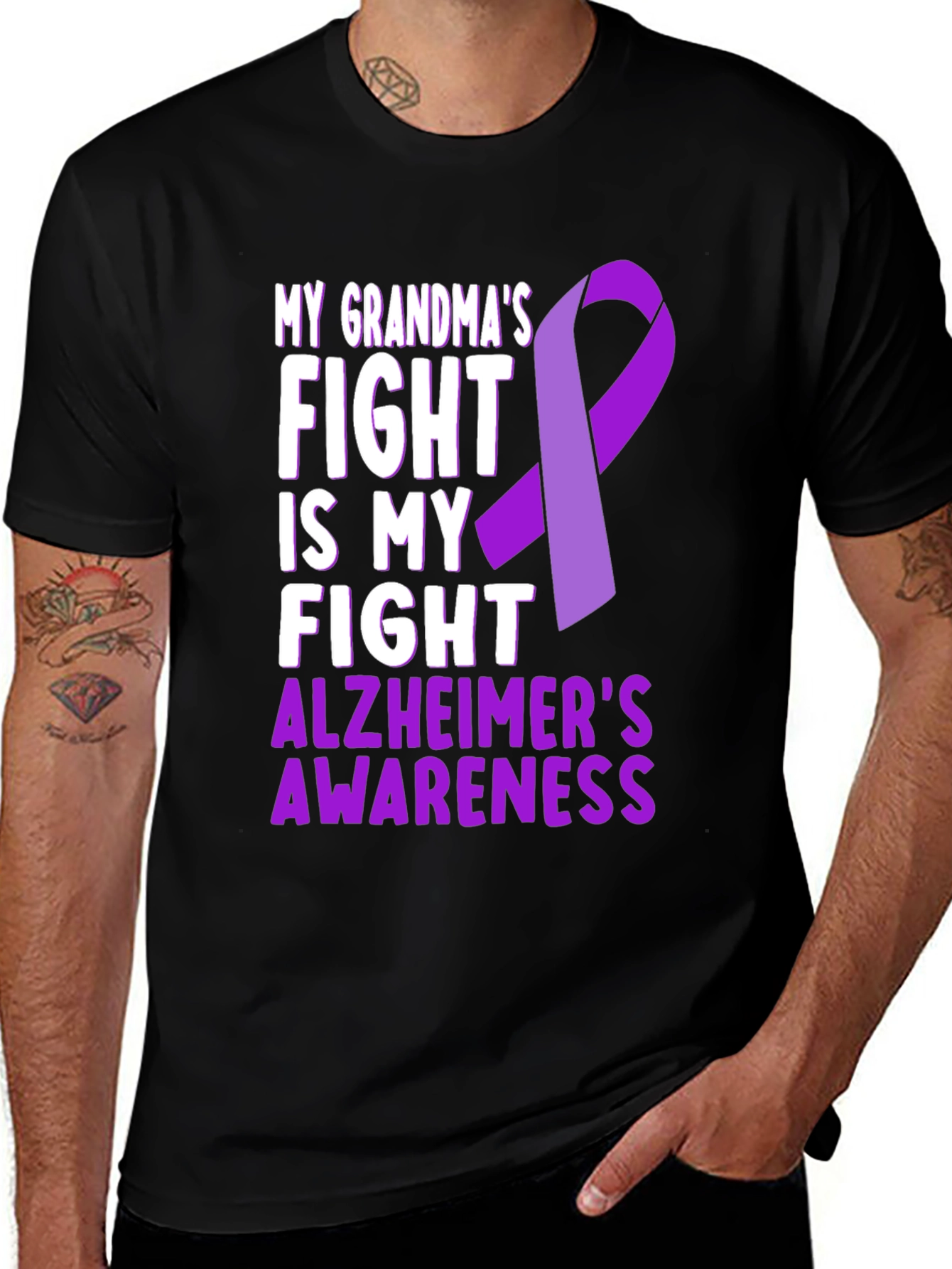 Alzheimer's Awareness T-Shirt - My Grandma's Fight