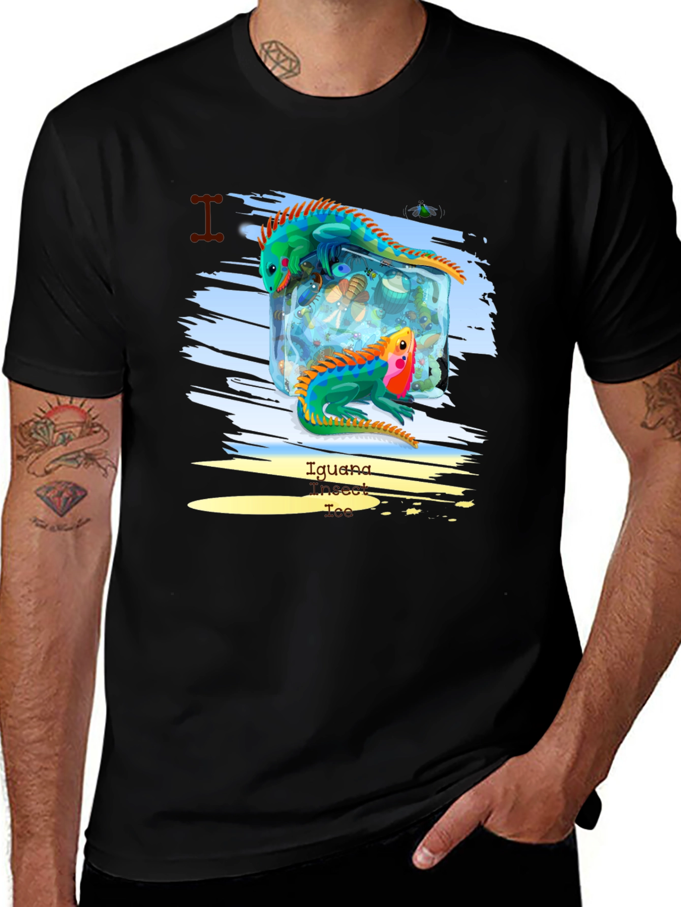 Variant 25 of Iguana Insect Taco T-Shirt