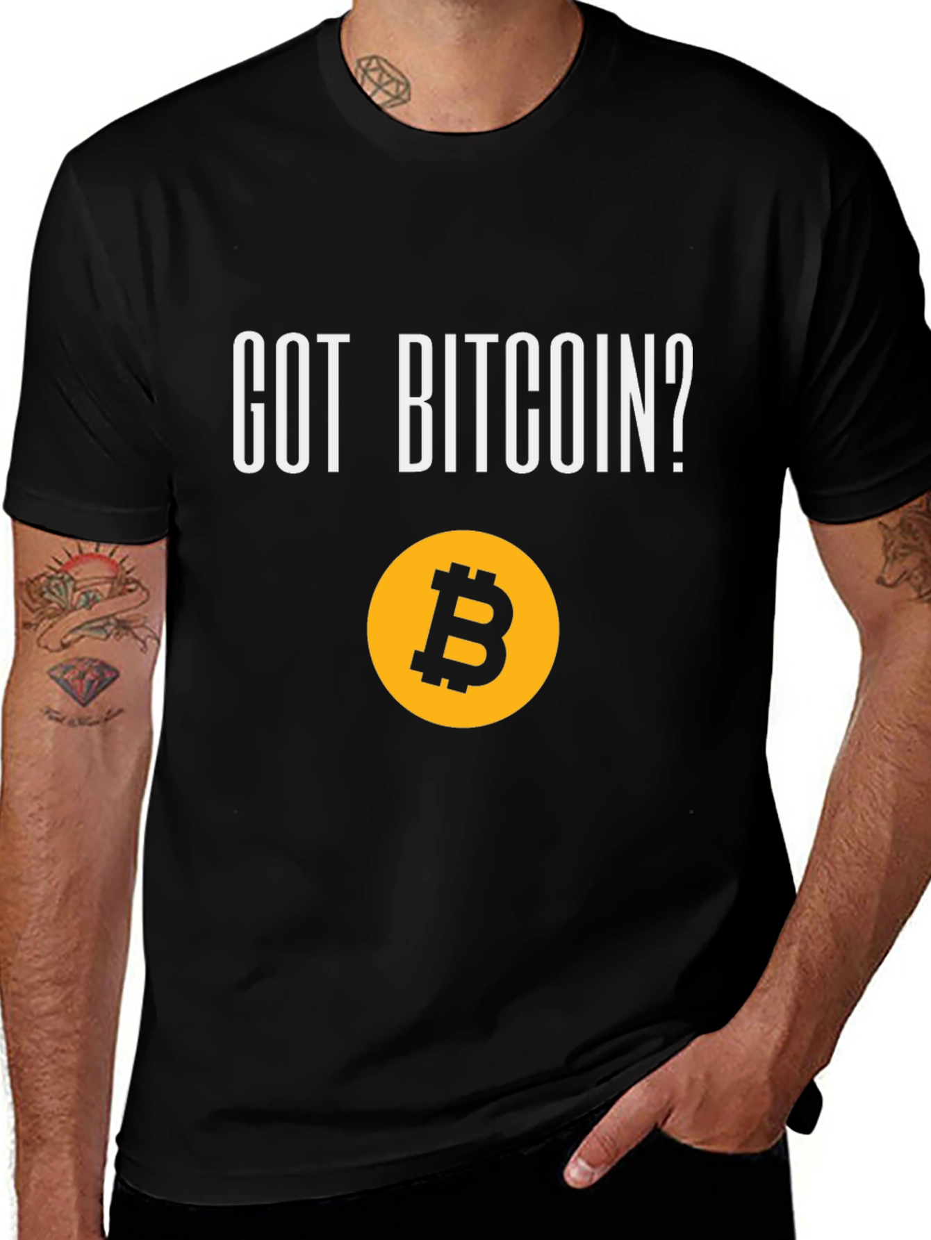 Variant 19 of Got Bitcoin? Black Graphic Tee
