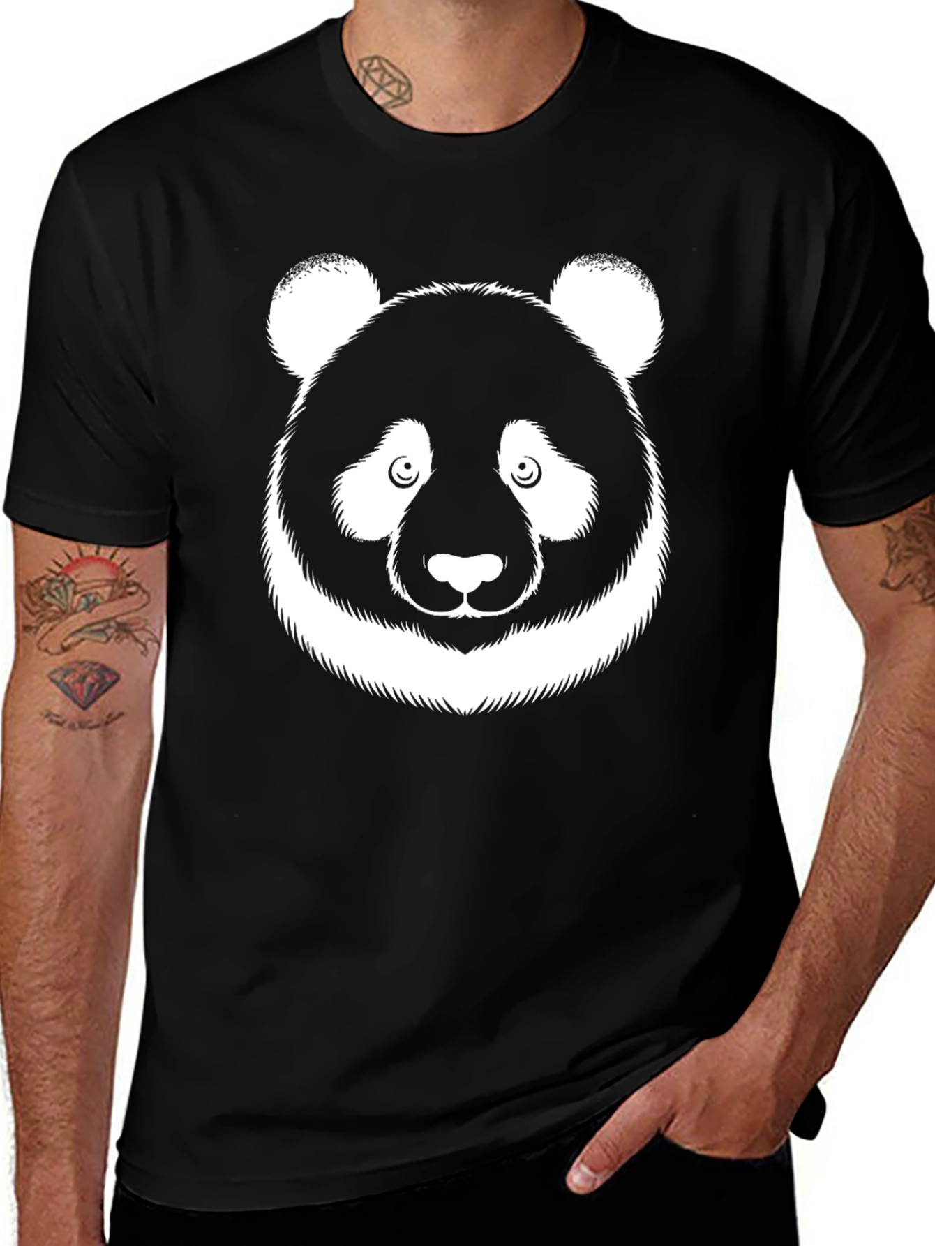 Variant 25 of Panda Graphic T-Shirt - Stylish Crew Neck Tee