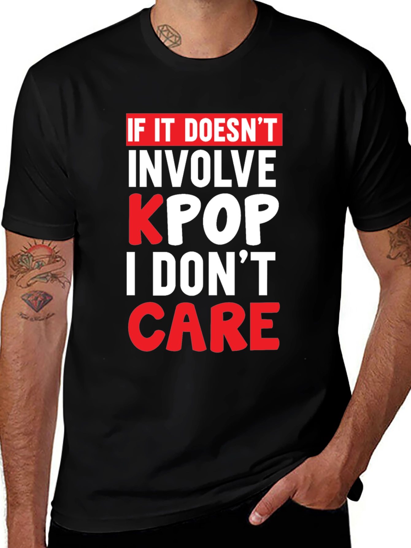 Kpop Fan T-Shirt - If It Doesn't Involve Kpop I Don't Care Tee