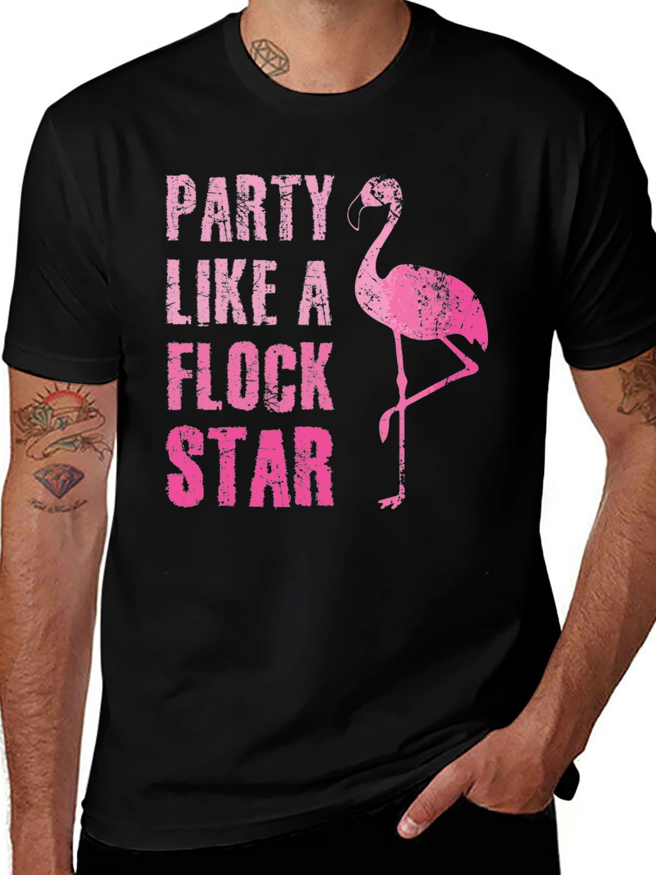 Variant 2 of Party Like a Flock Star - Flamingo T-Shirt