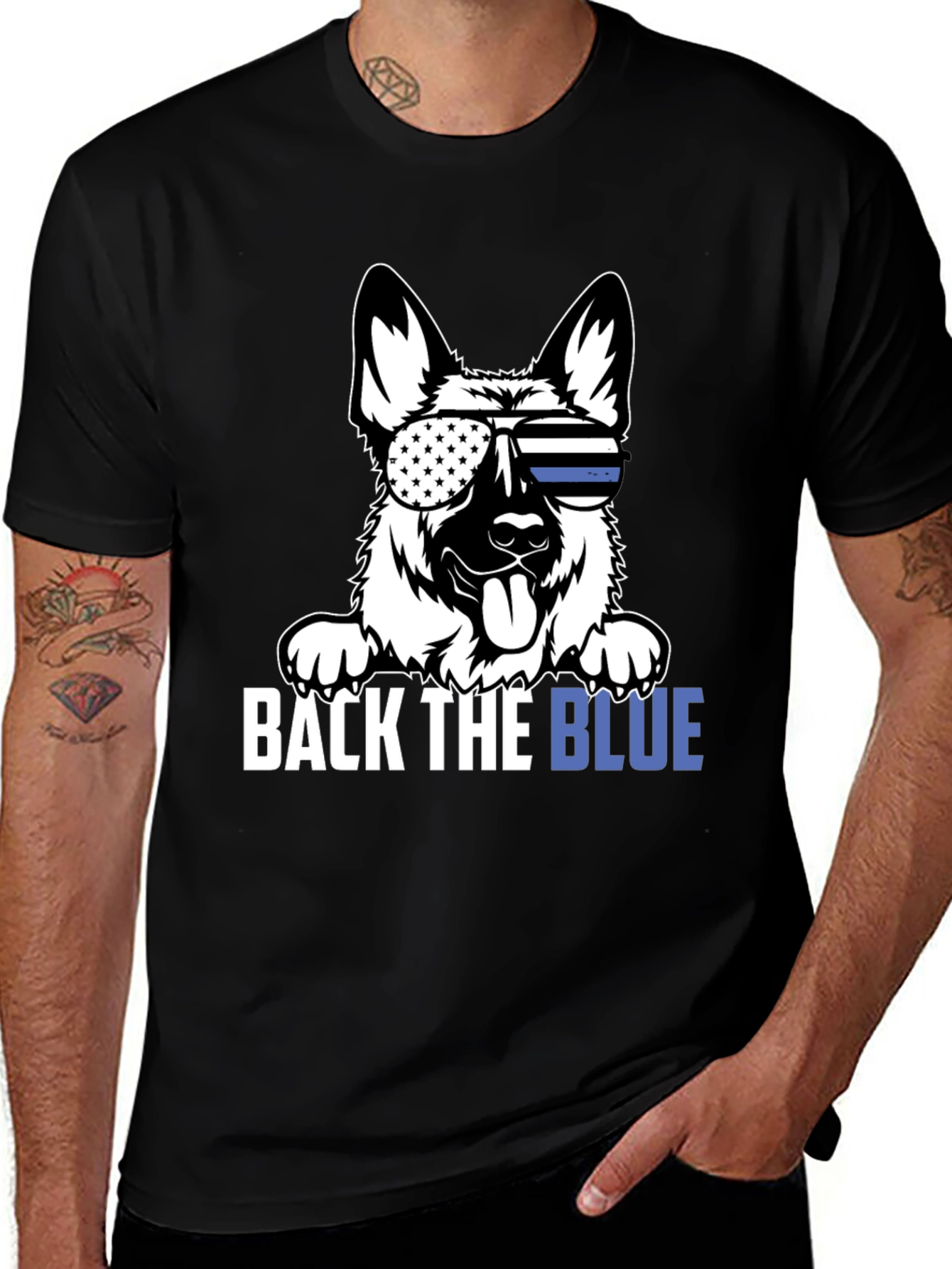 Variant 18 of Back The Blue Dog T-Shirt