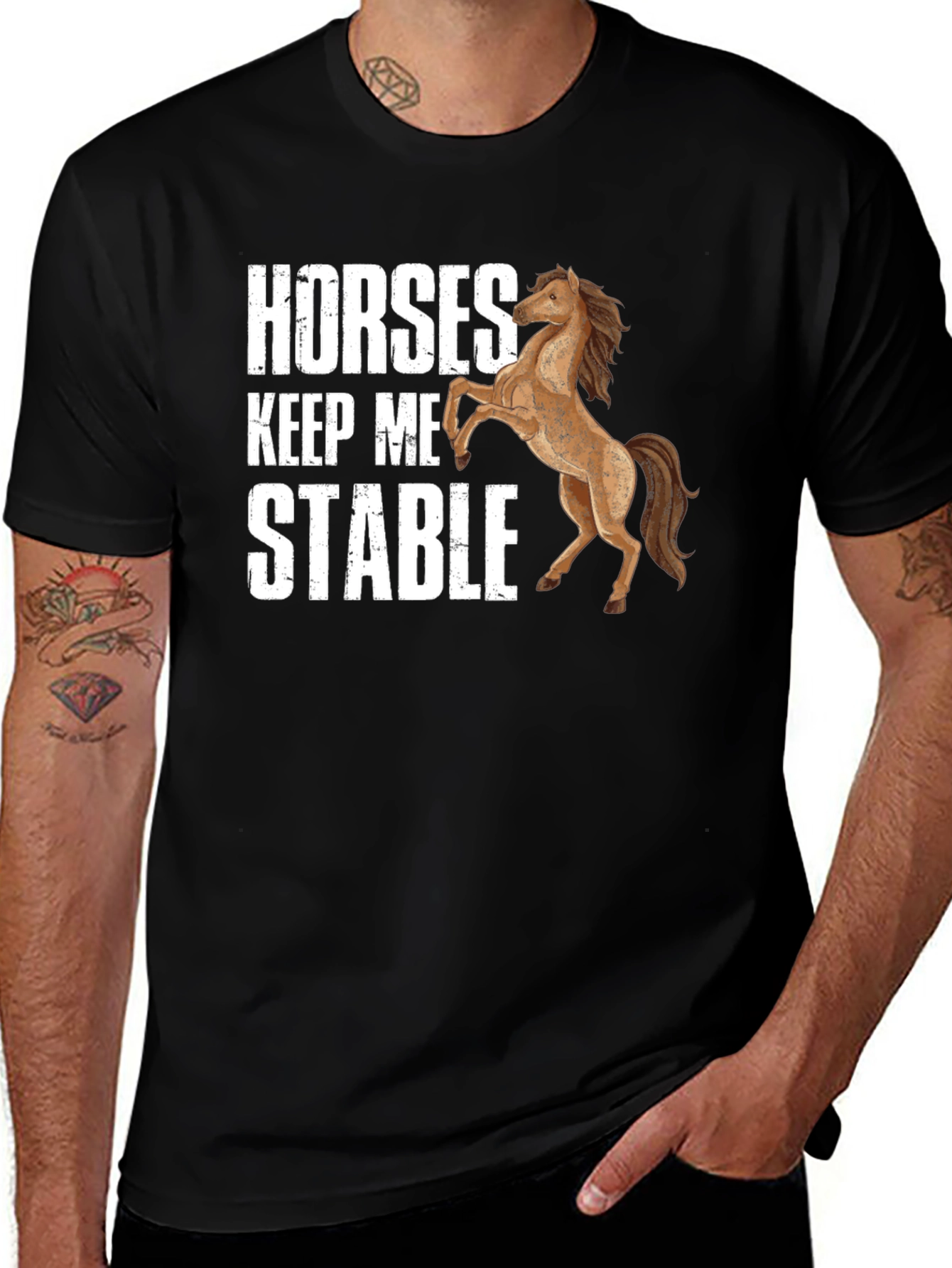 Variant 12 of Horses Keep Me Stable Graphic T-Shirt