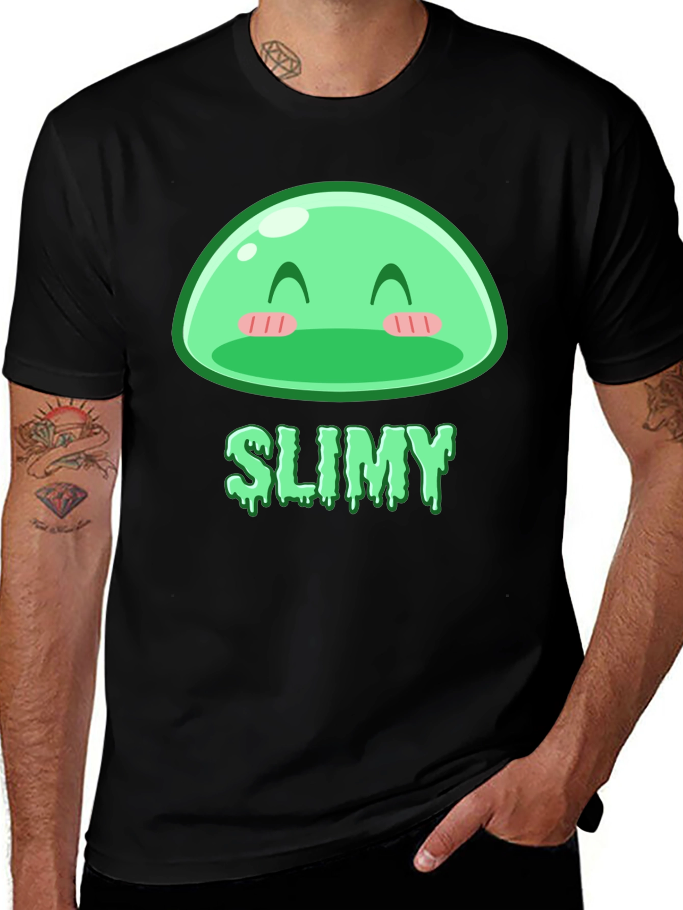 Variant 5 of Kawaii Slime Graphic Tee - Fun & Unique!