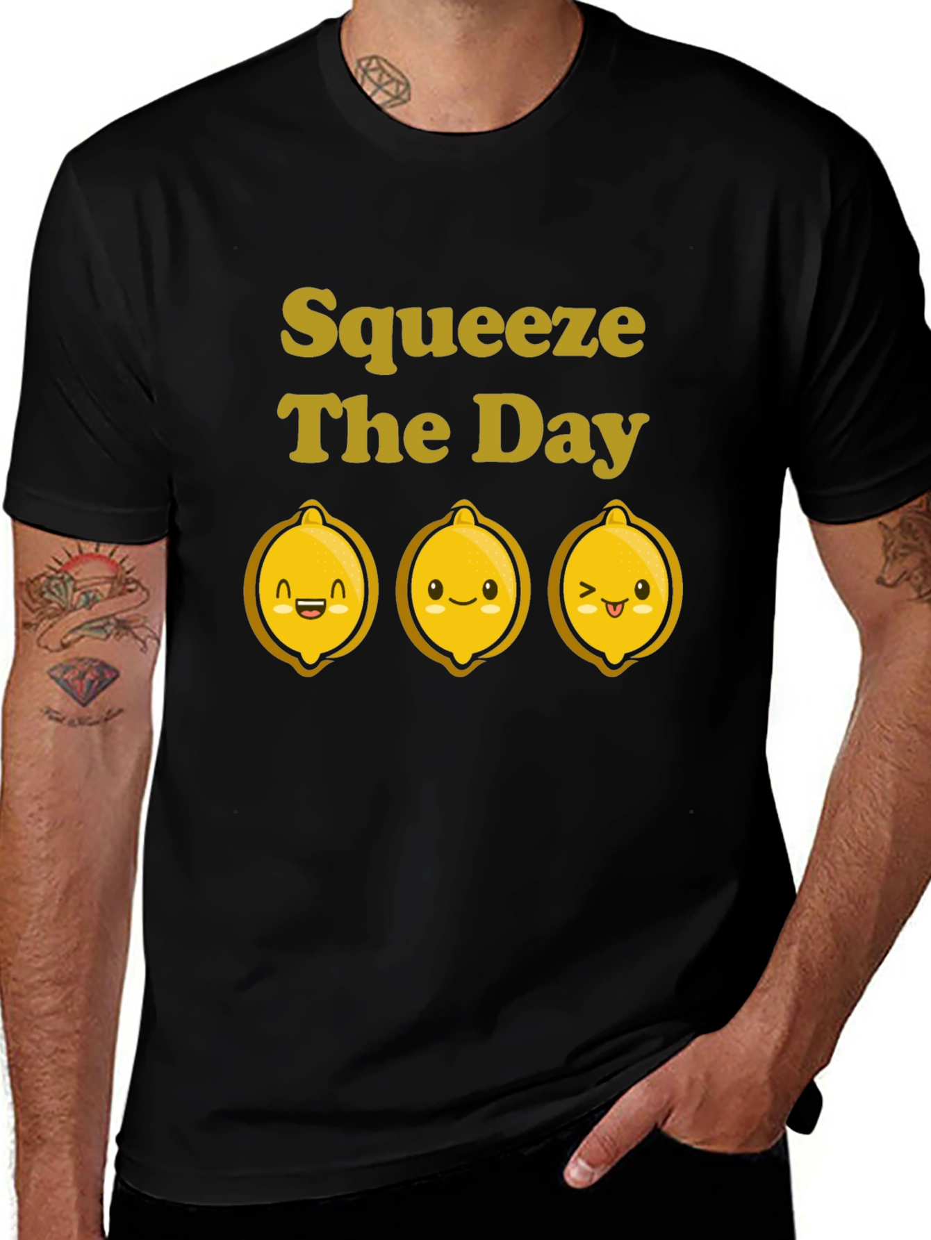 Squeeze The Day Lemon Graphic T-Shirt