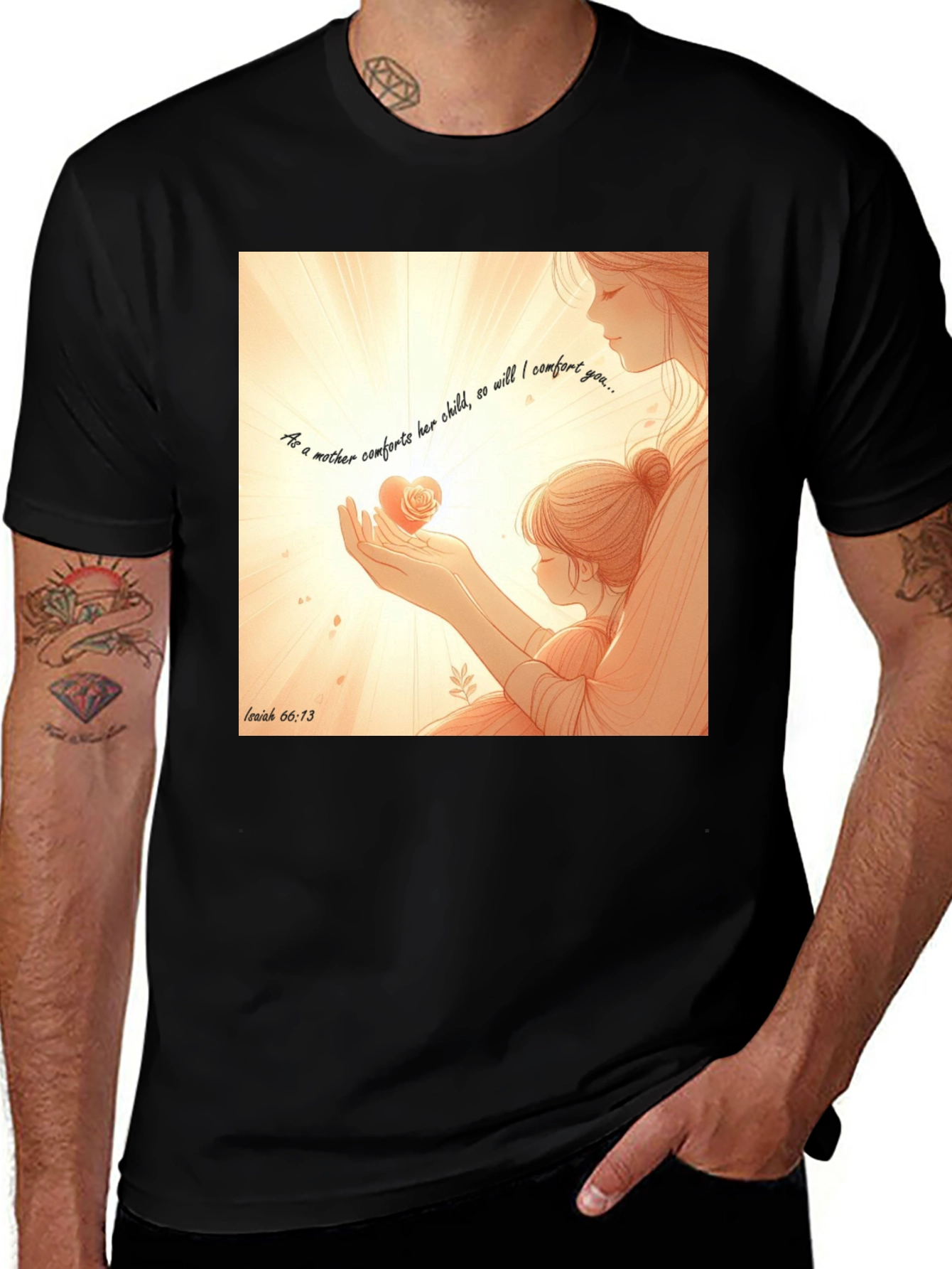 Variant 7 of Comforting Mother & Child Graphic Tee