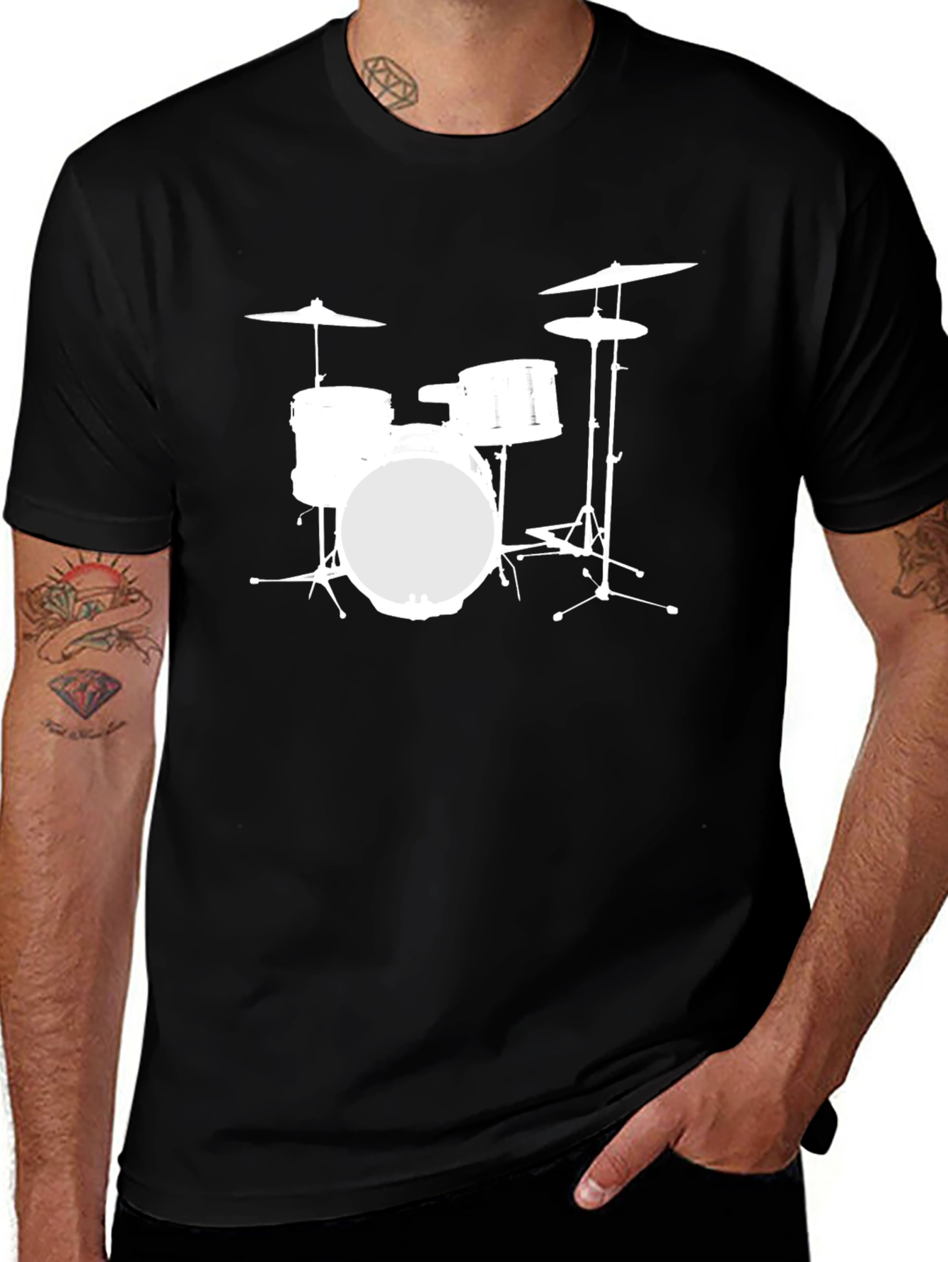 Variant 24 of Drum Kit Graphic Tee - Music Lover's T-Shirt