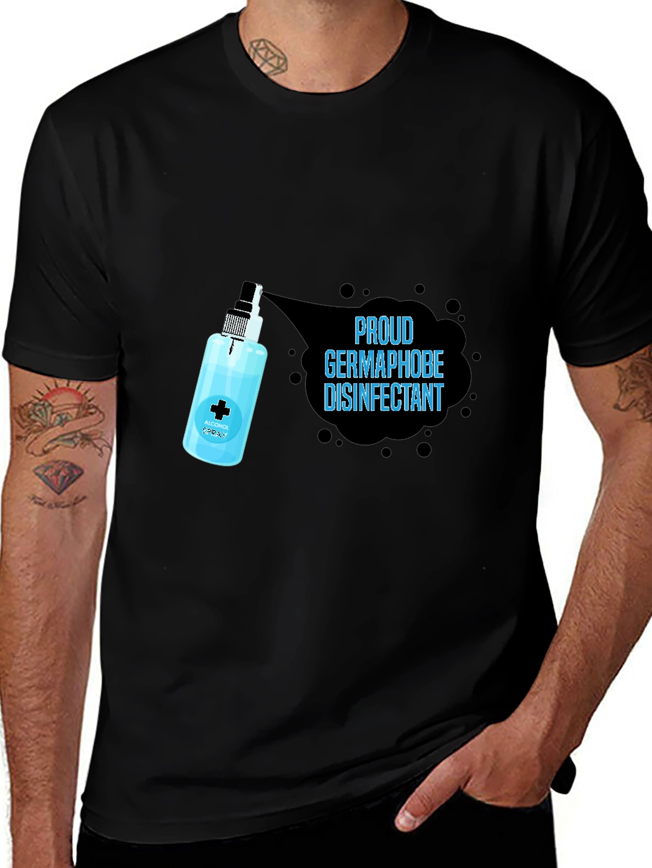 Variant 4 of Proud Germaphobe Disinfectant T-Shirt