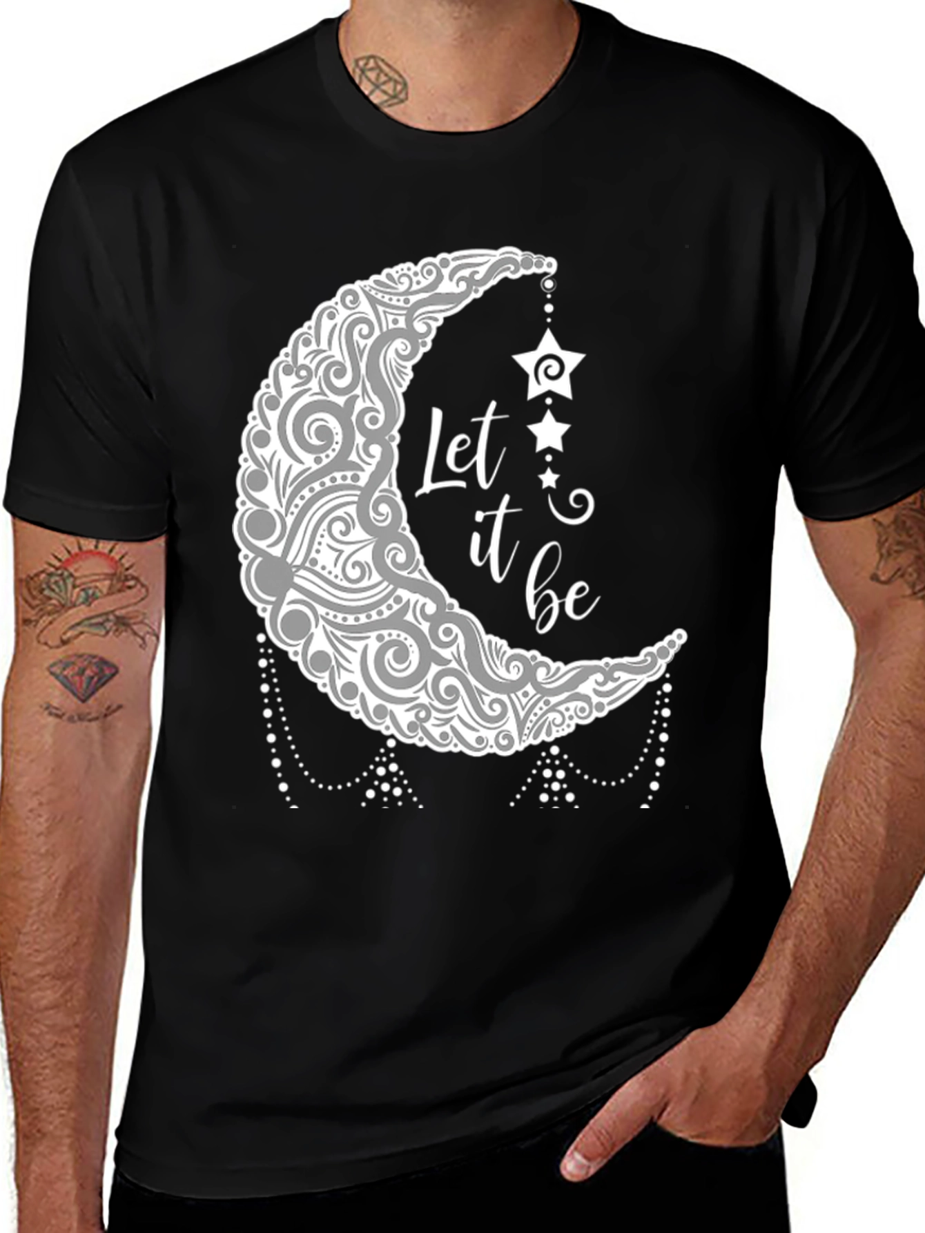 Variant 6 of Let it Be Crescent Moon Graphic Tee