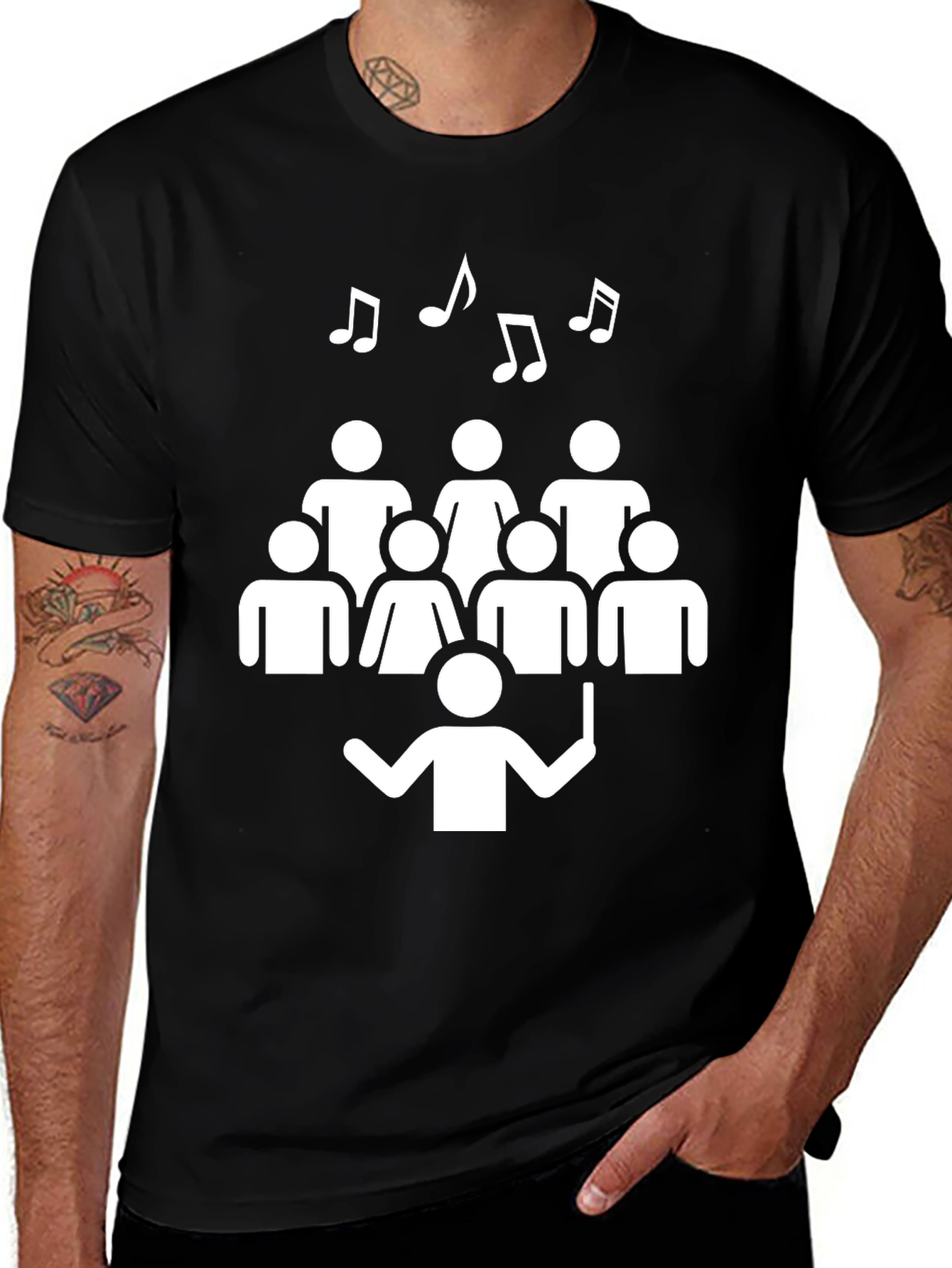 Variant 20 of Choir Music T-Shirt - Conductor & Singing Group Design