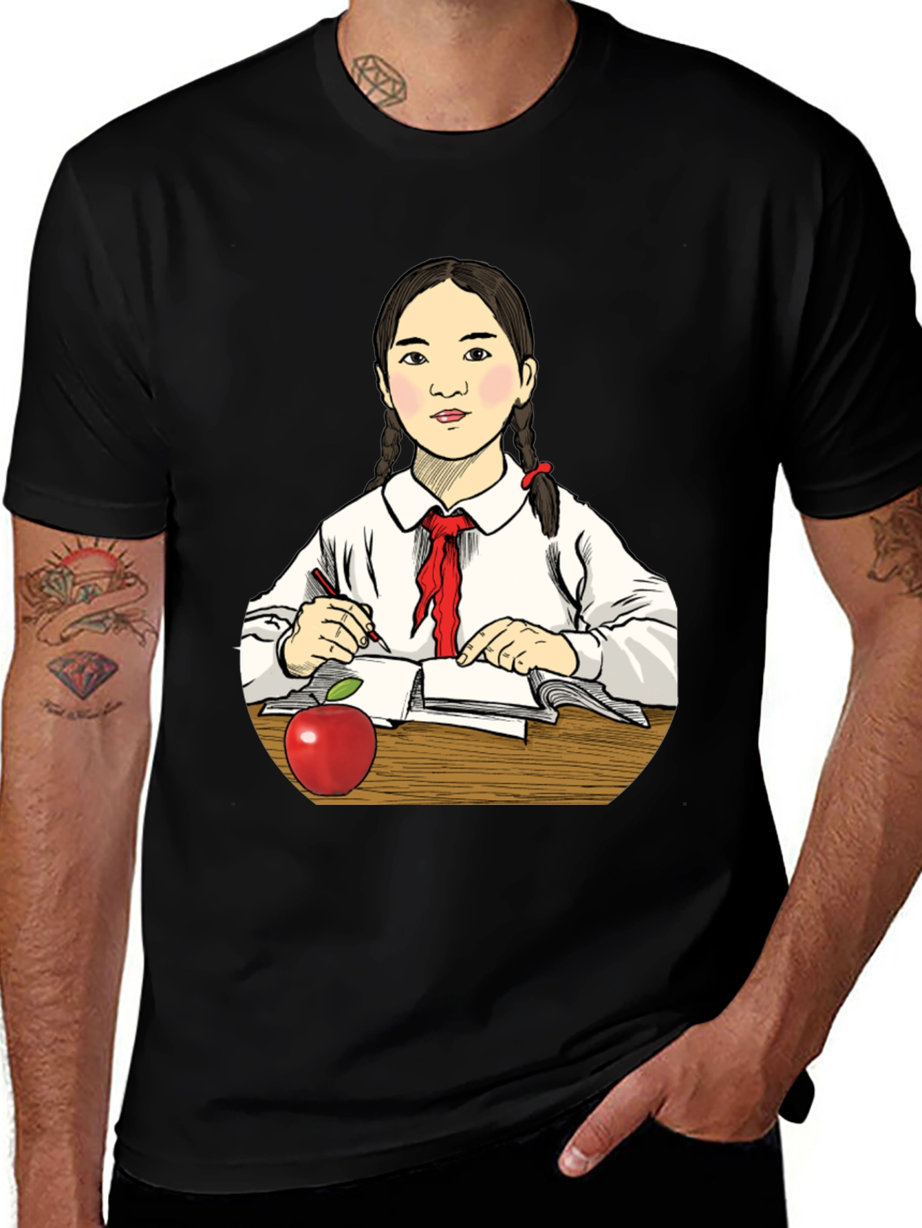 Variant 12 of Student Girl Graphic Tee - Back to School Style