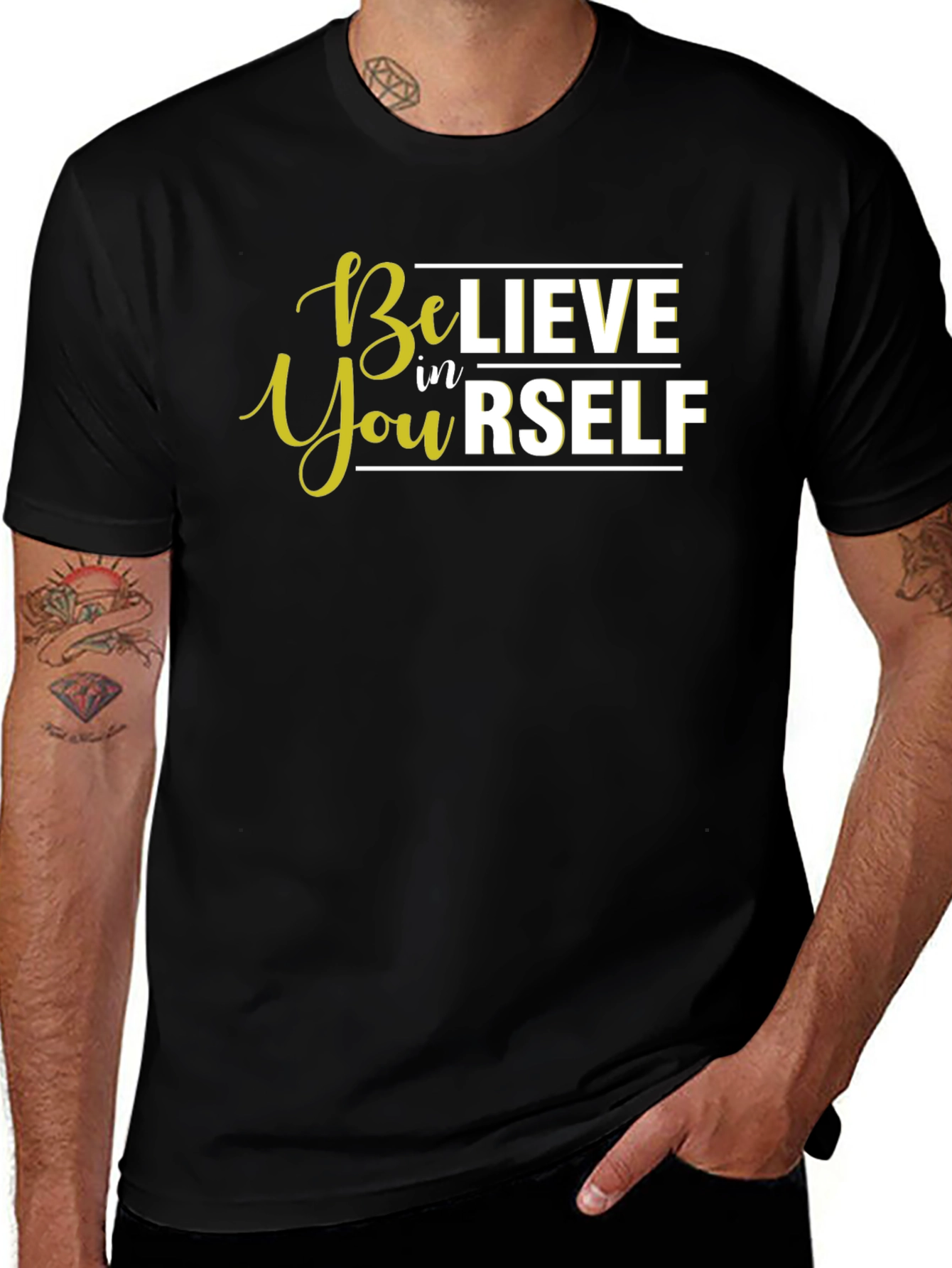 Variant 10 of Believe in Yourself T-Shirt - Inspirational Quote Tee