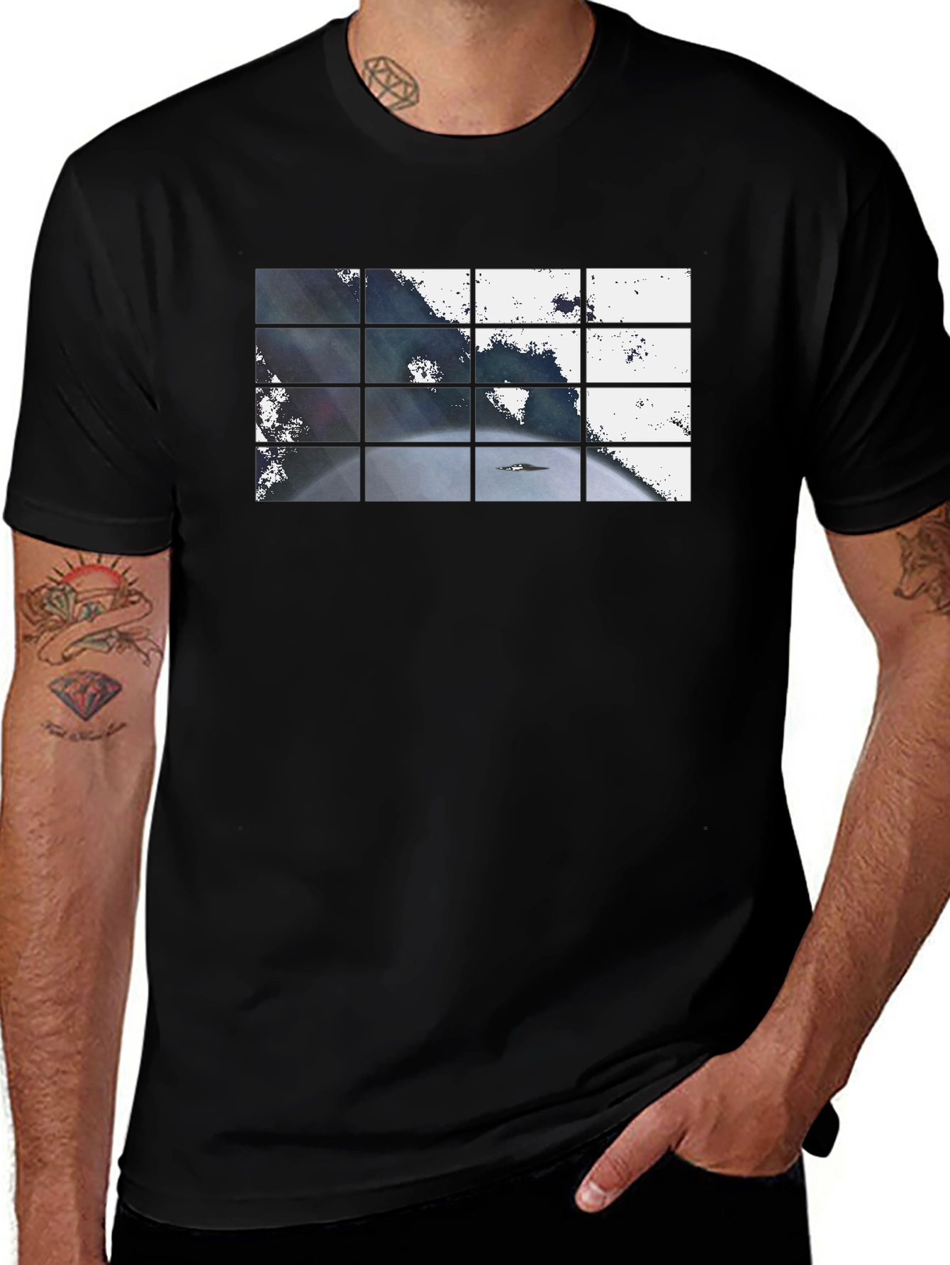 Variant 10 of Abstract Grid Graphic T-Shirt