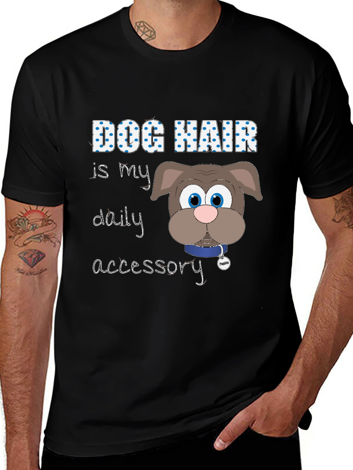 Variant 7 of Dog Hair is My Accessory Graphic T-Shirt