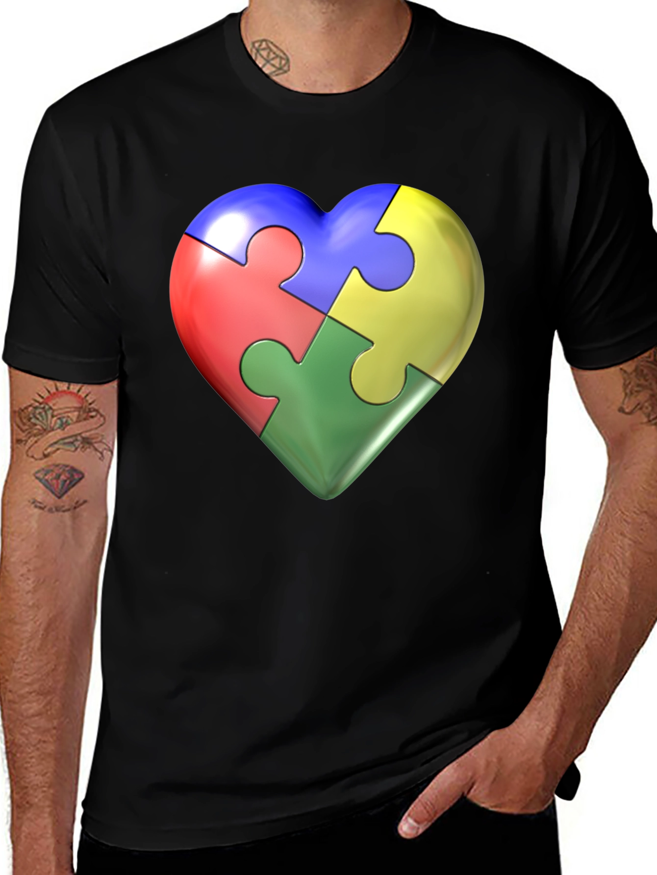 Autism Awareness Puzzle Heart T-Shirt