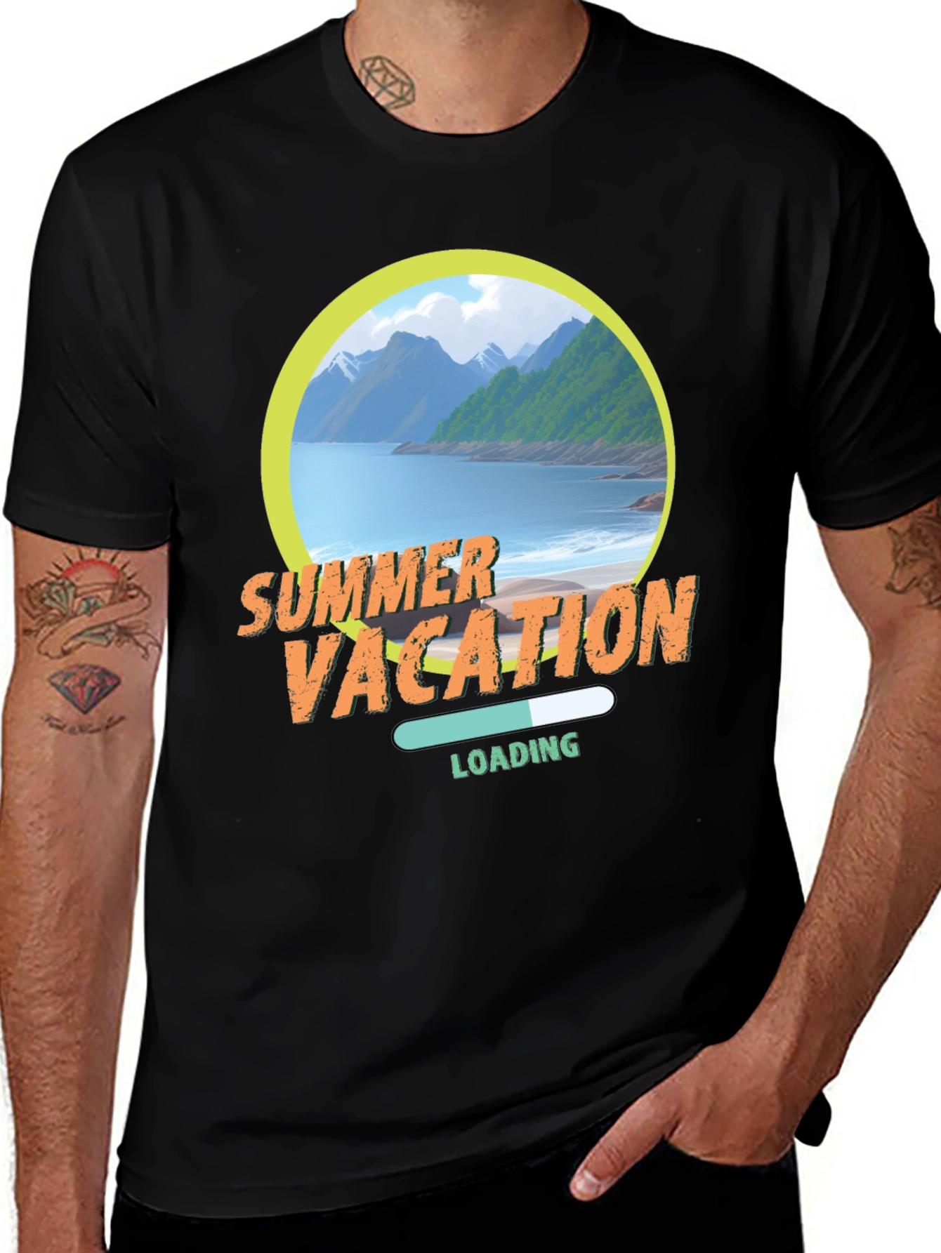 Summer Vacation Loading T-Shirt - Beach Landscape Design