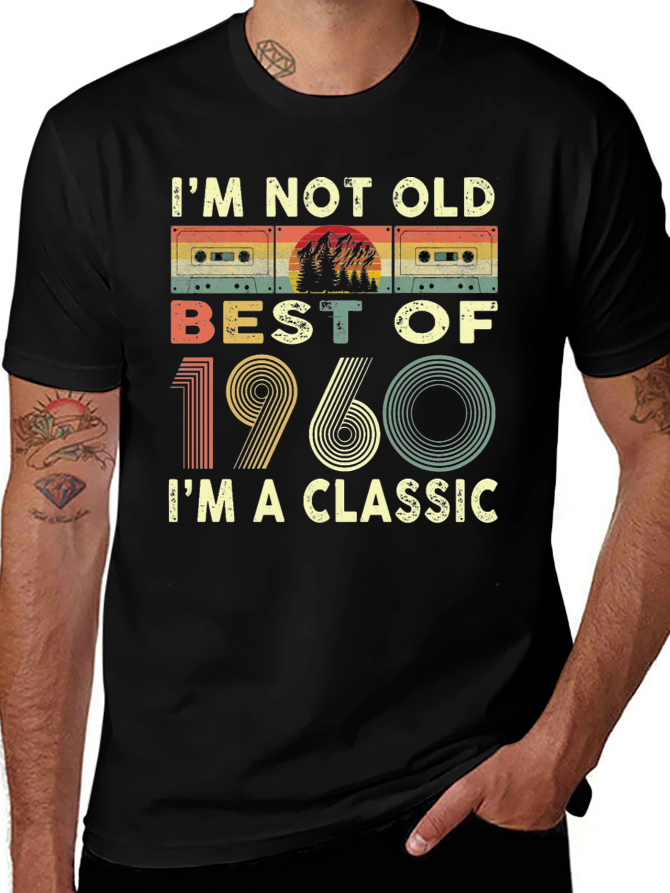 Variant 16 of Retro 1960 Classic Cassette Tape Graphic T-Shirt