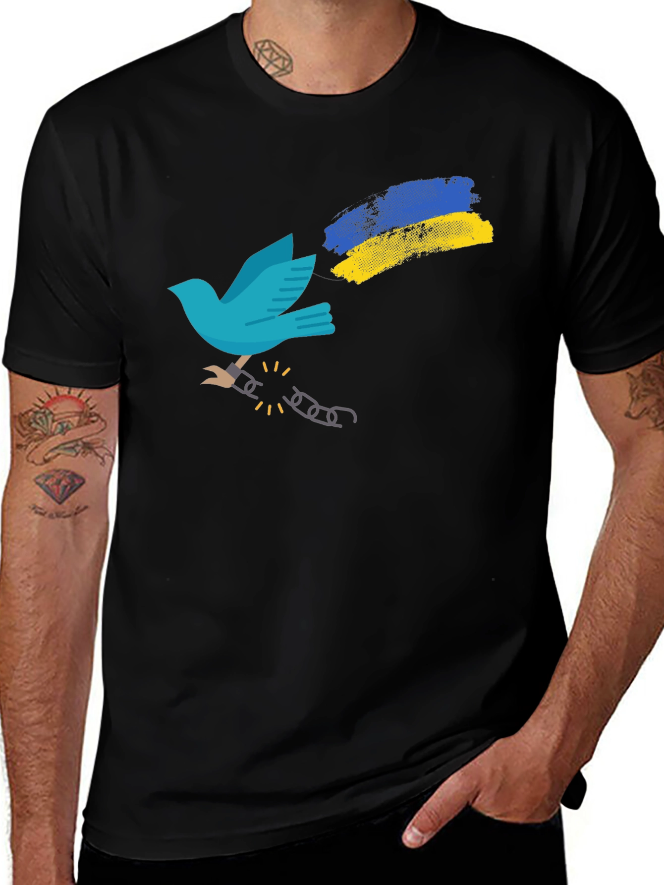 Variant 9 of Ukraine Freedom Dove T-Shirt