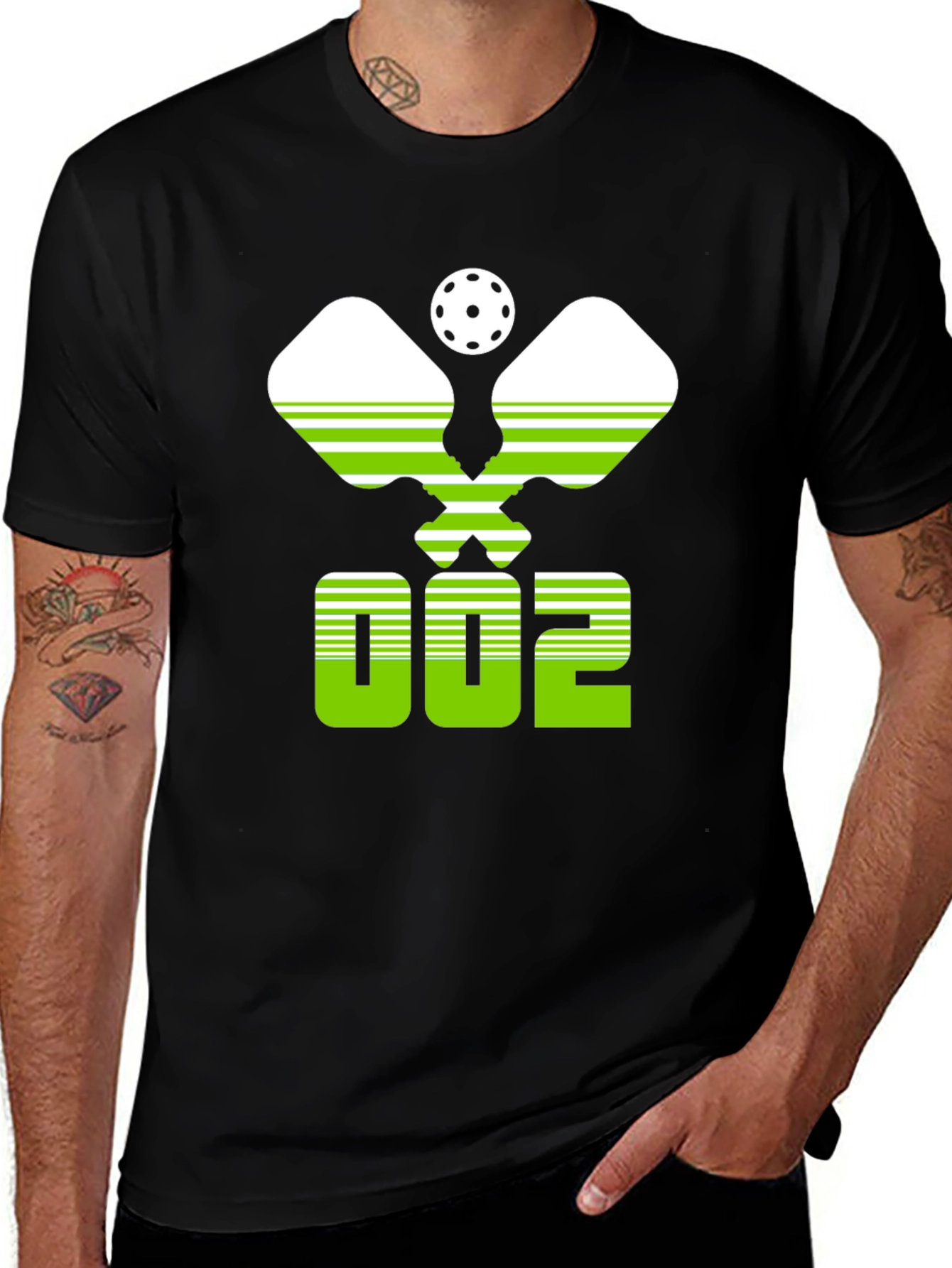 Variant 20 of Pickleball Paddles Graphic Tee - Sporty Style